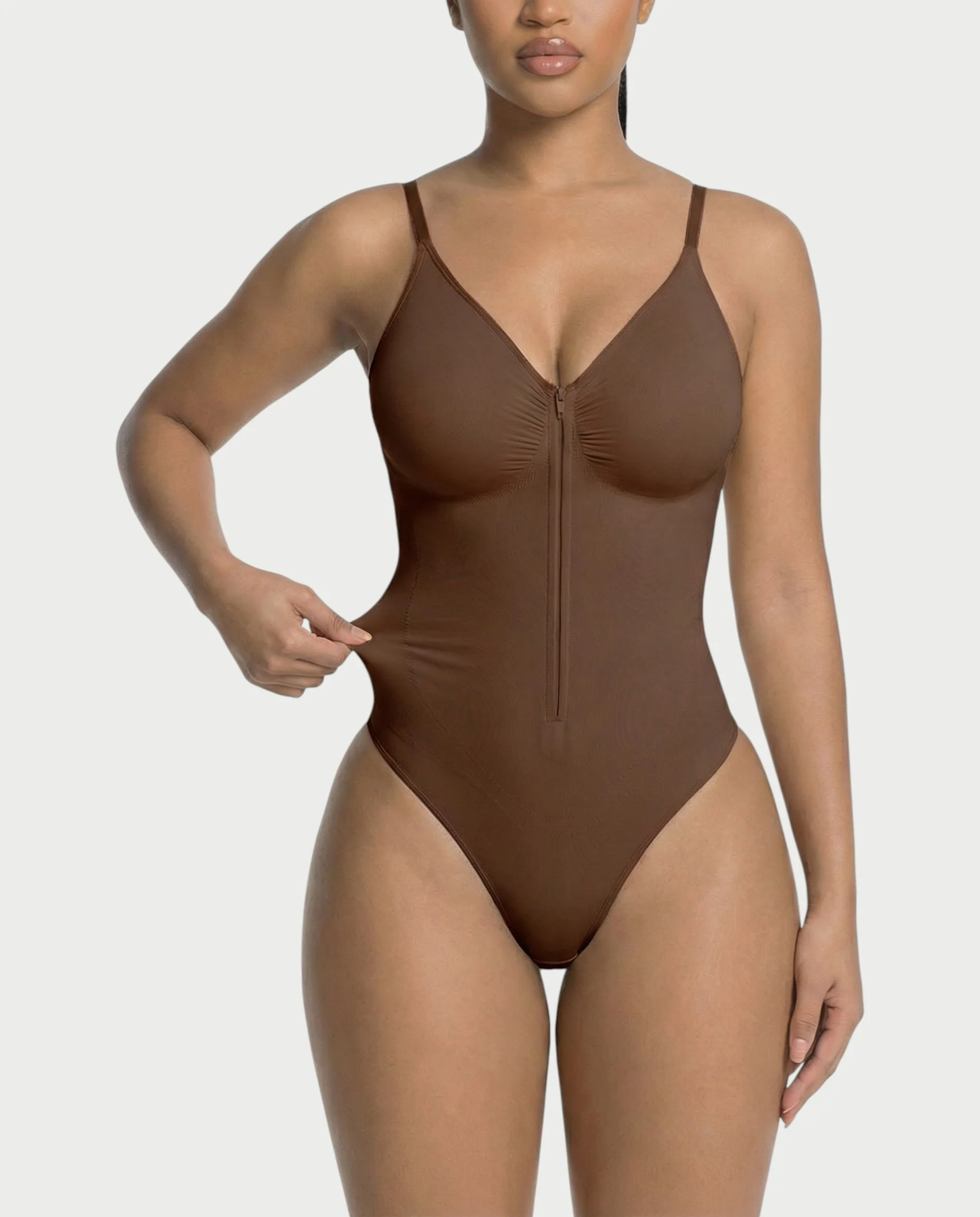 Seamless Strong Compression Zip Front Bodysuit - Image 8