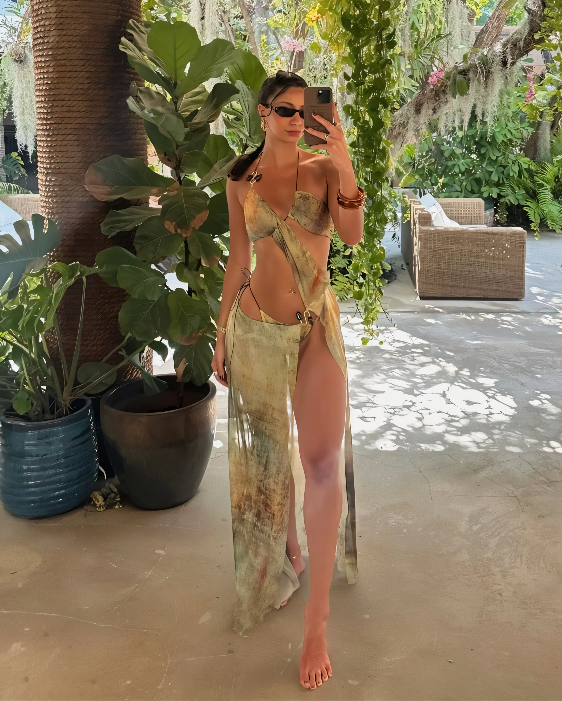 PIPER Asymmetric Cut Out Maxi Dress - Image 3