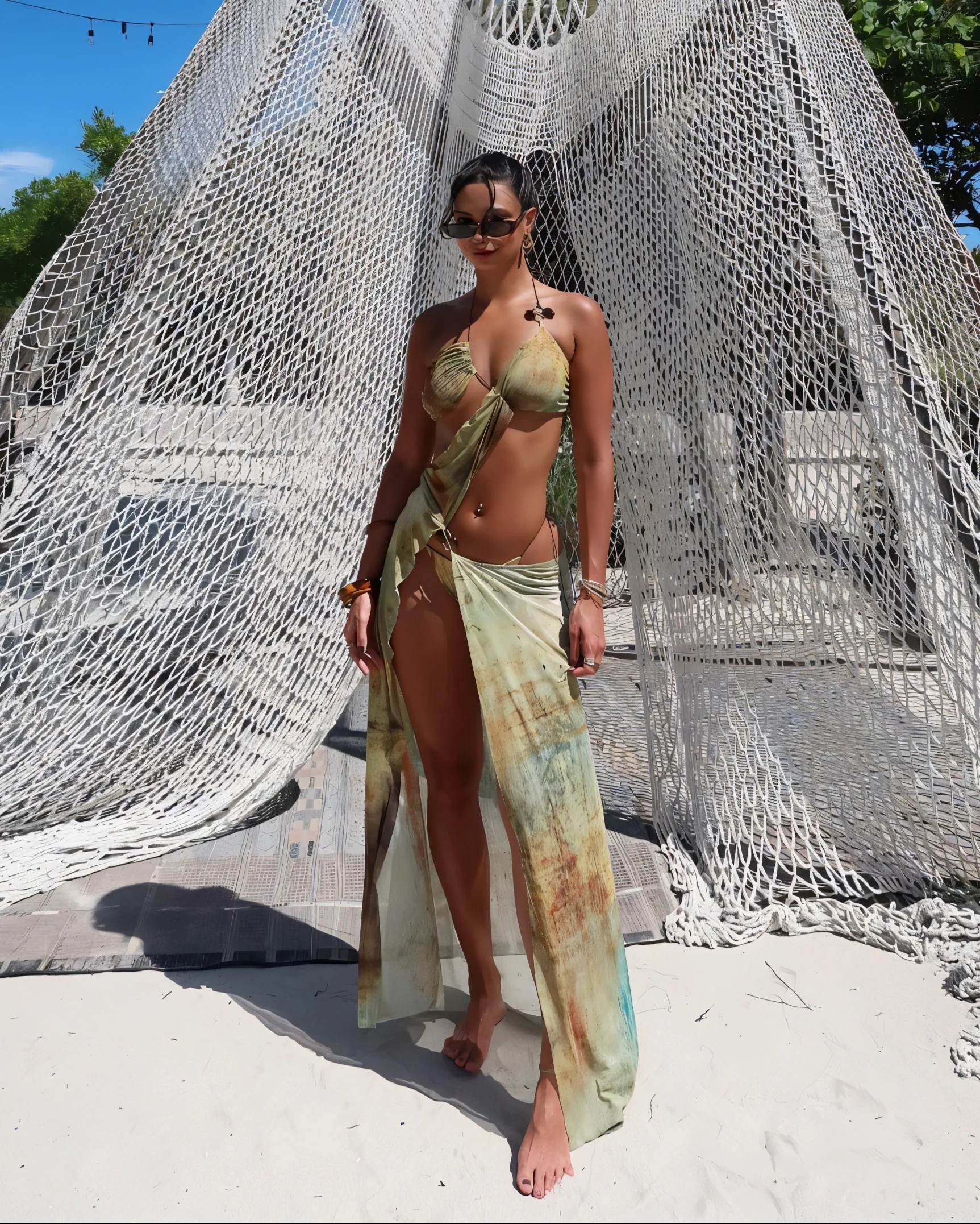 PIPER Asymmetric Cut Out Maxi Dress - Image 4