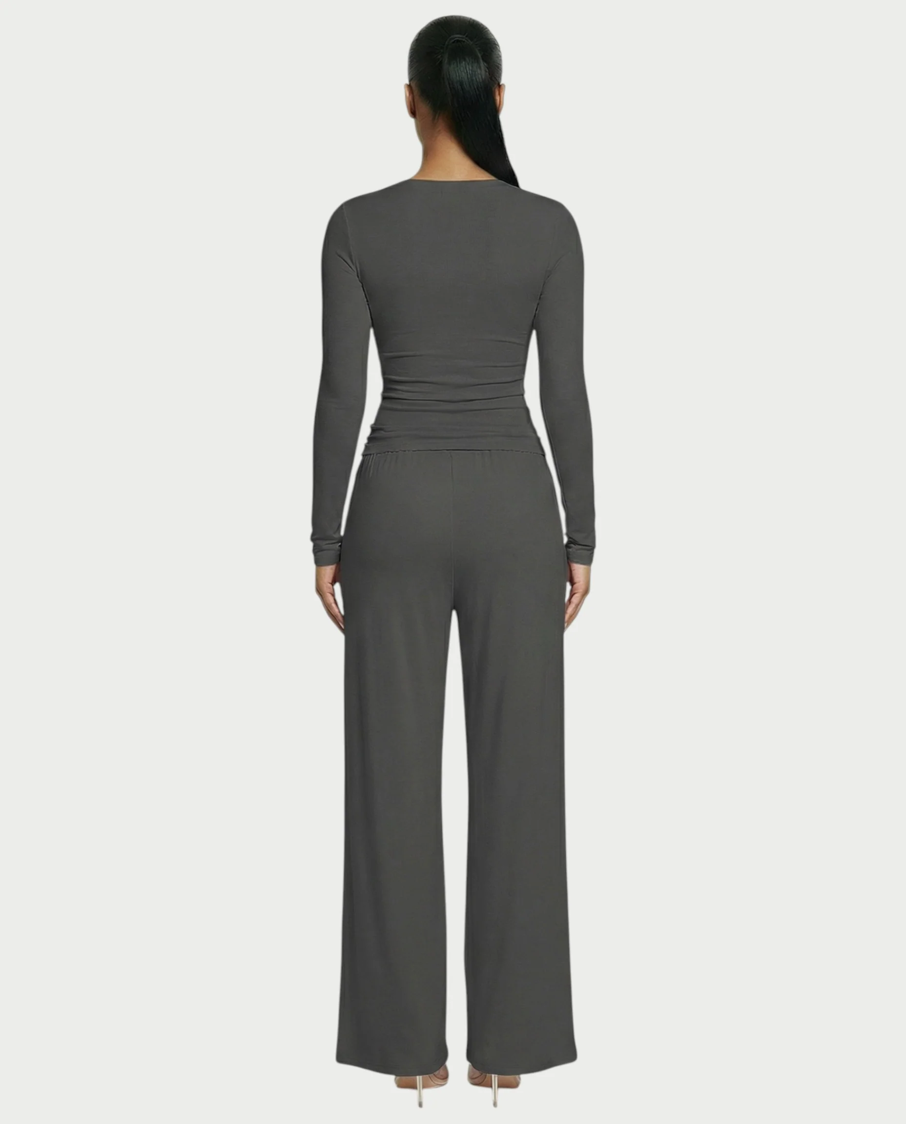 Snap Button Top & Drawstring Pant Set - Image 7