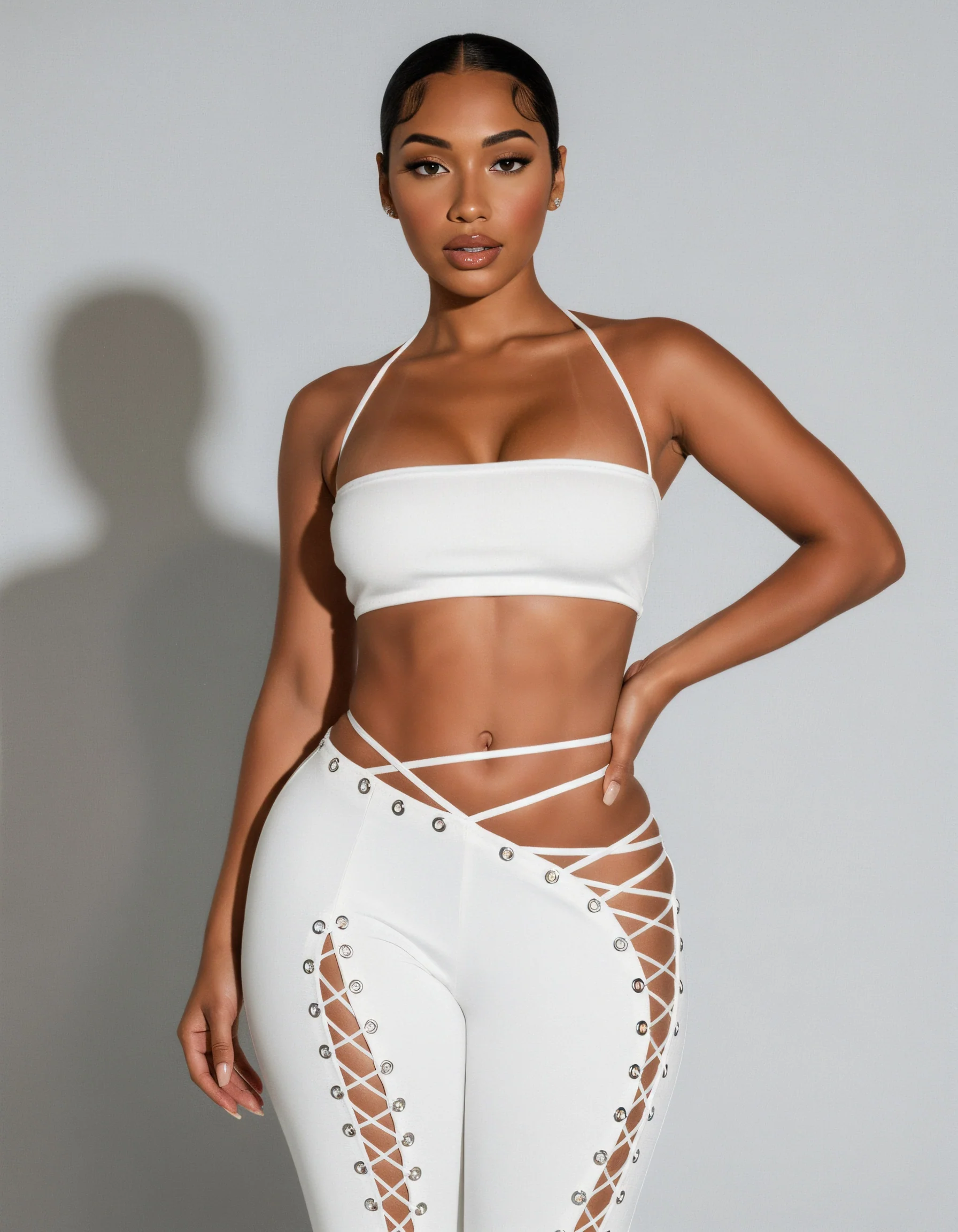 SORELA Crop Top & Lace-up Pants Set - Image 10