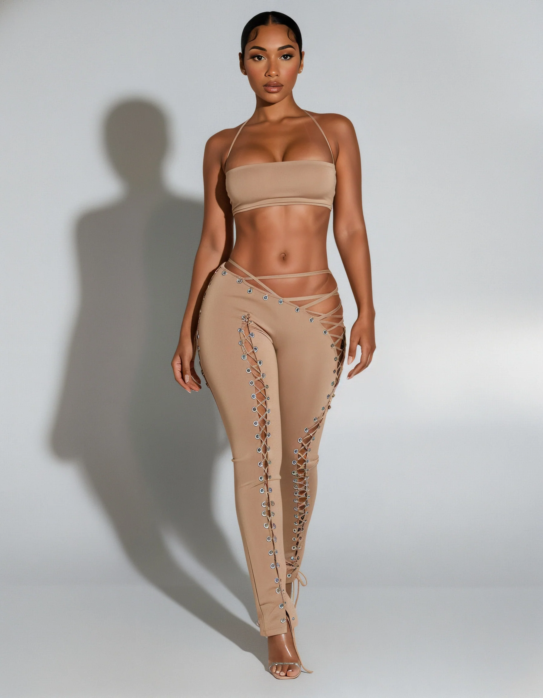 SORELA Crop Top & Lace-up Pants Set - Image 13