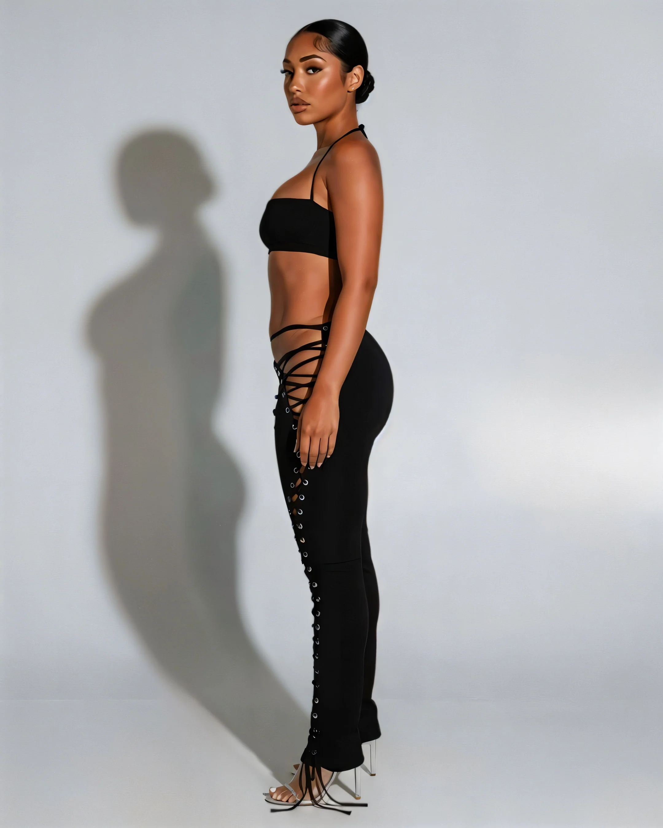 SORELA Crop Top & Lace-up Pants Set - Image 3