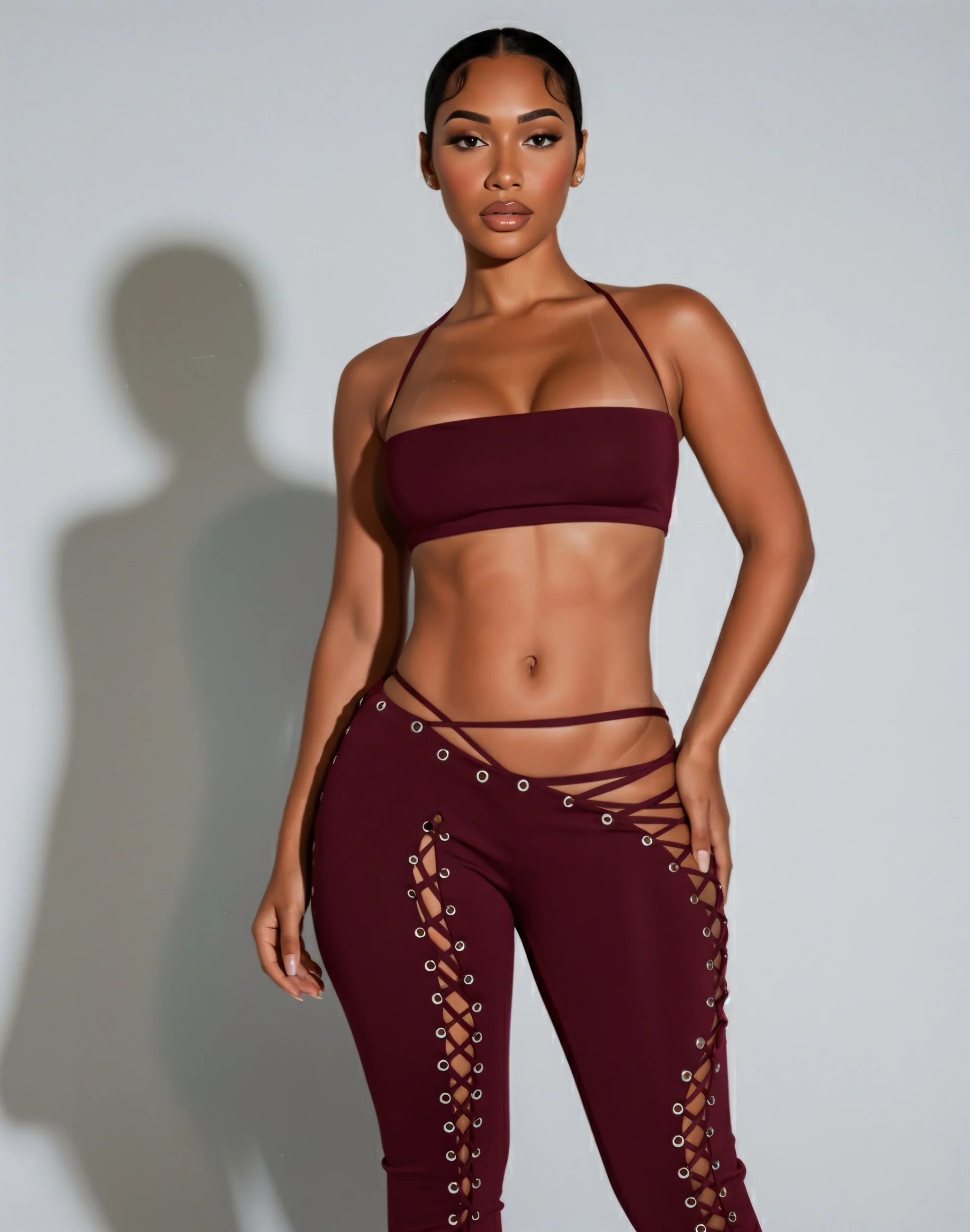 SORELA Crop Top & Lace-up Pants Set - Image 6
