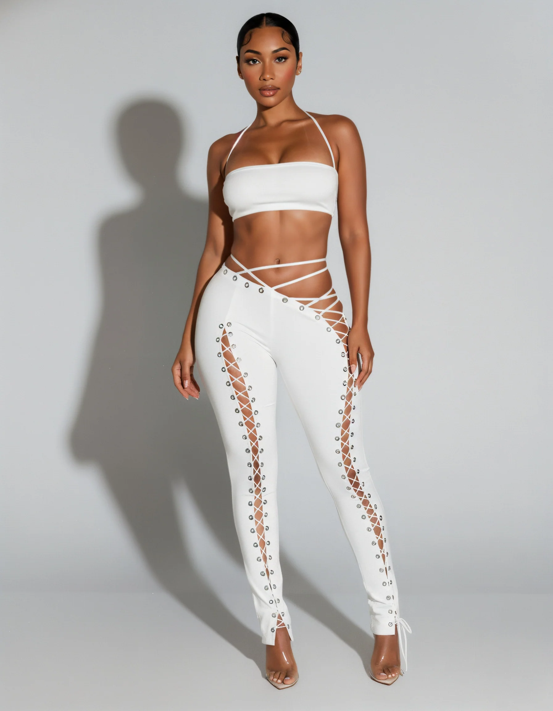 SORELA Crop Top & Lace-up Pants Set - Image 9