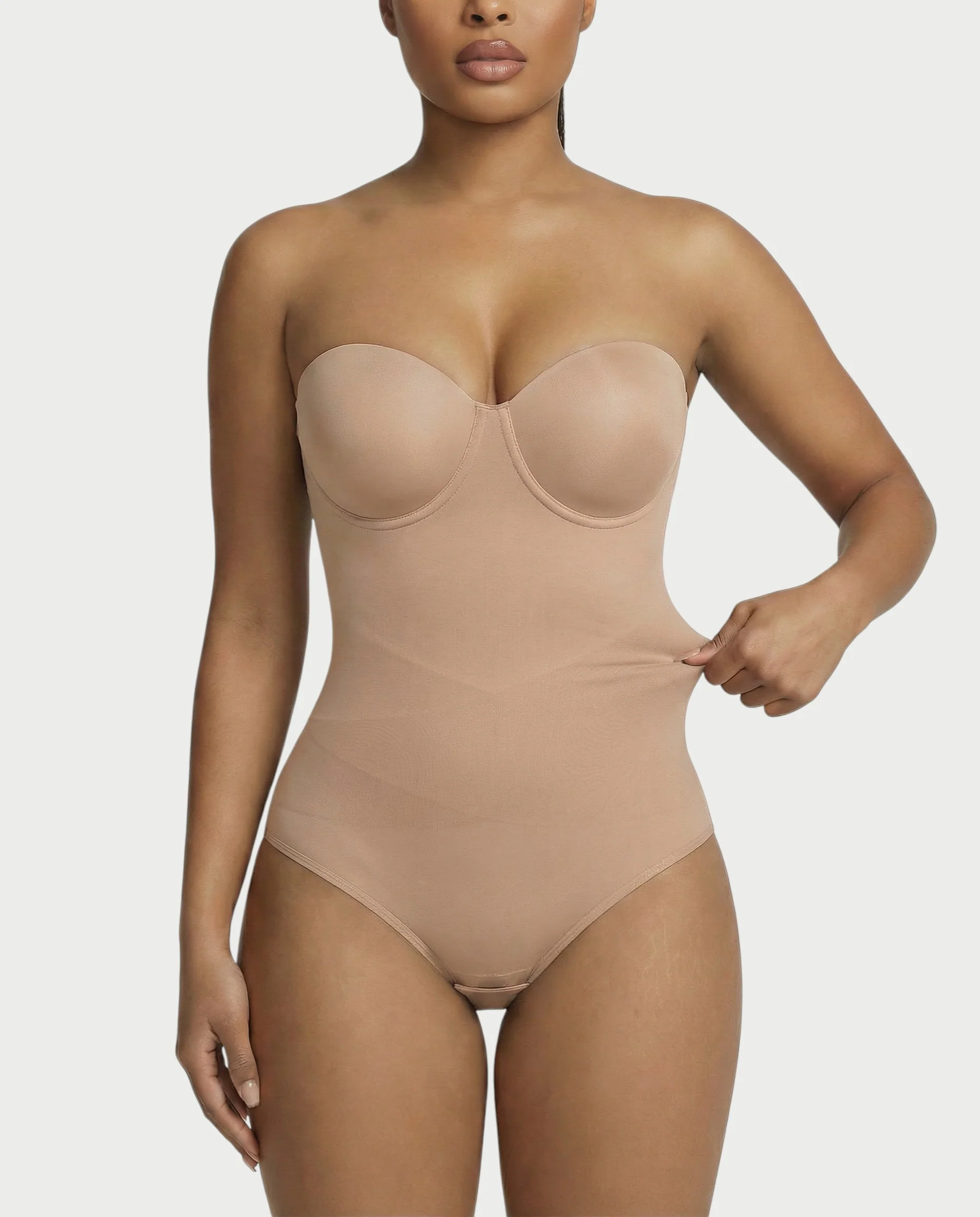 Strapless Corset Shapewear Bodysuit - Image 14