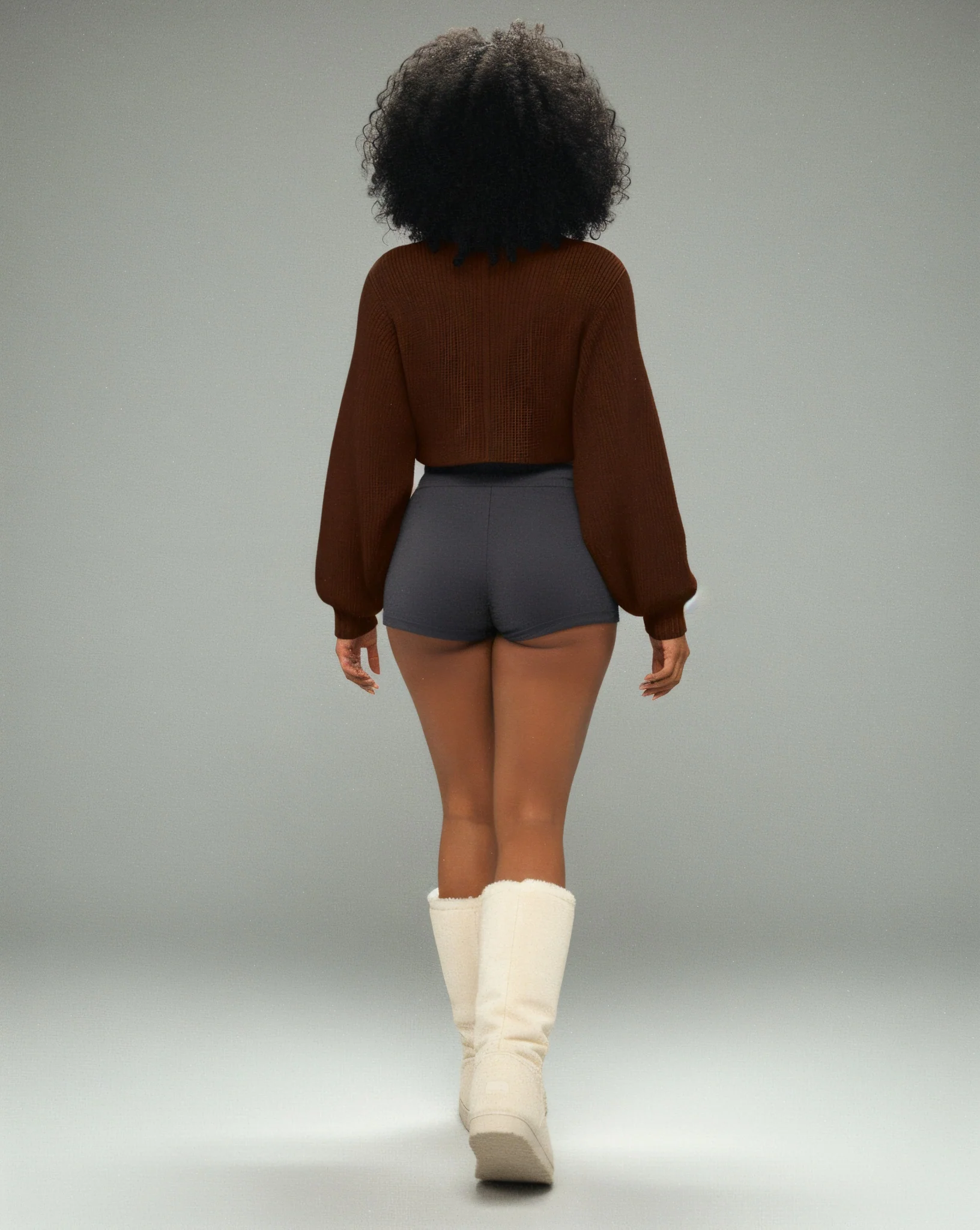 SUNNIVA Ribbed V-Cut Cropped Knit Sweater - Image 12