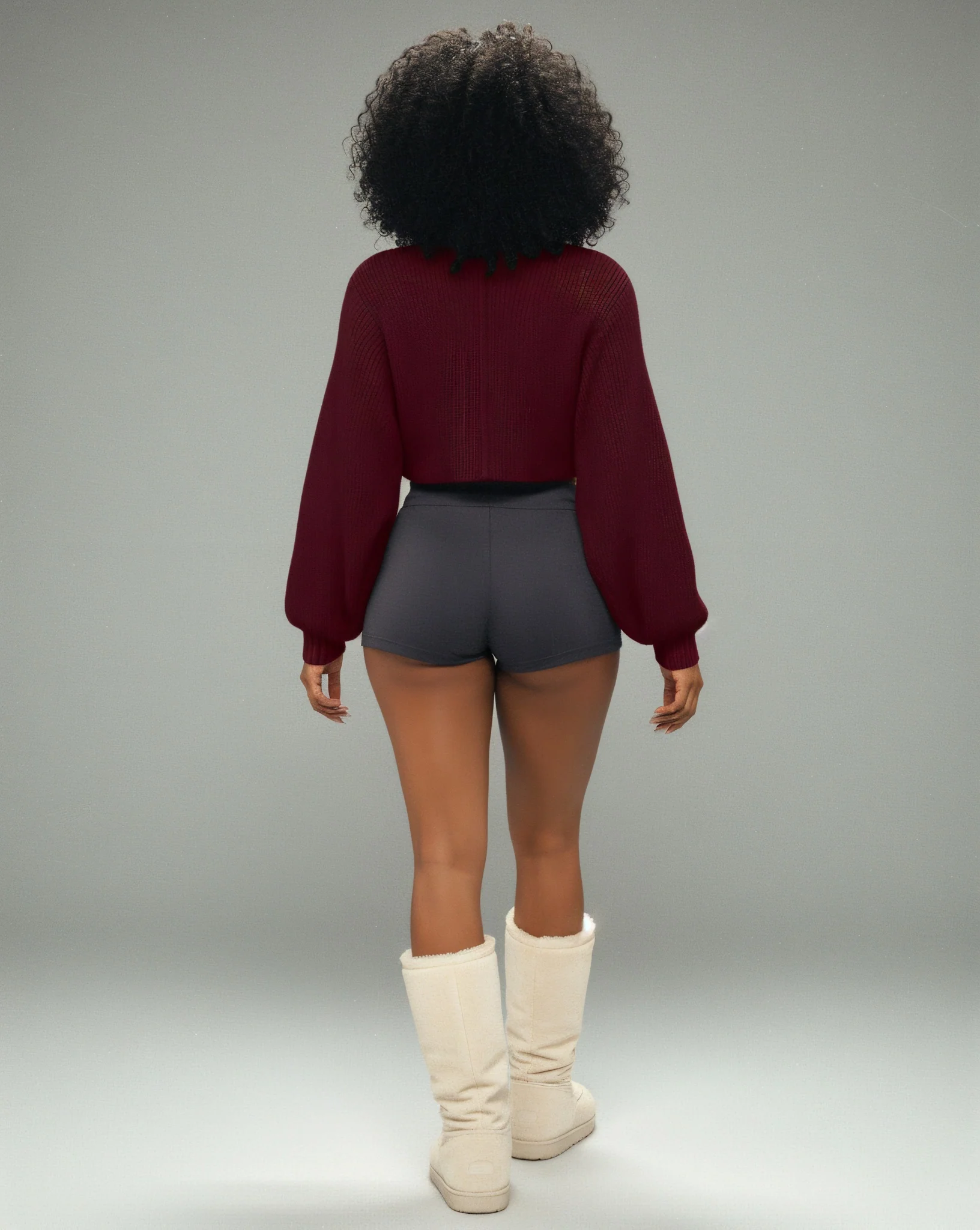 SUNNIVA Ribbed V-Cut Cropped Knit Sweater - Image 8