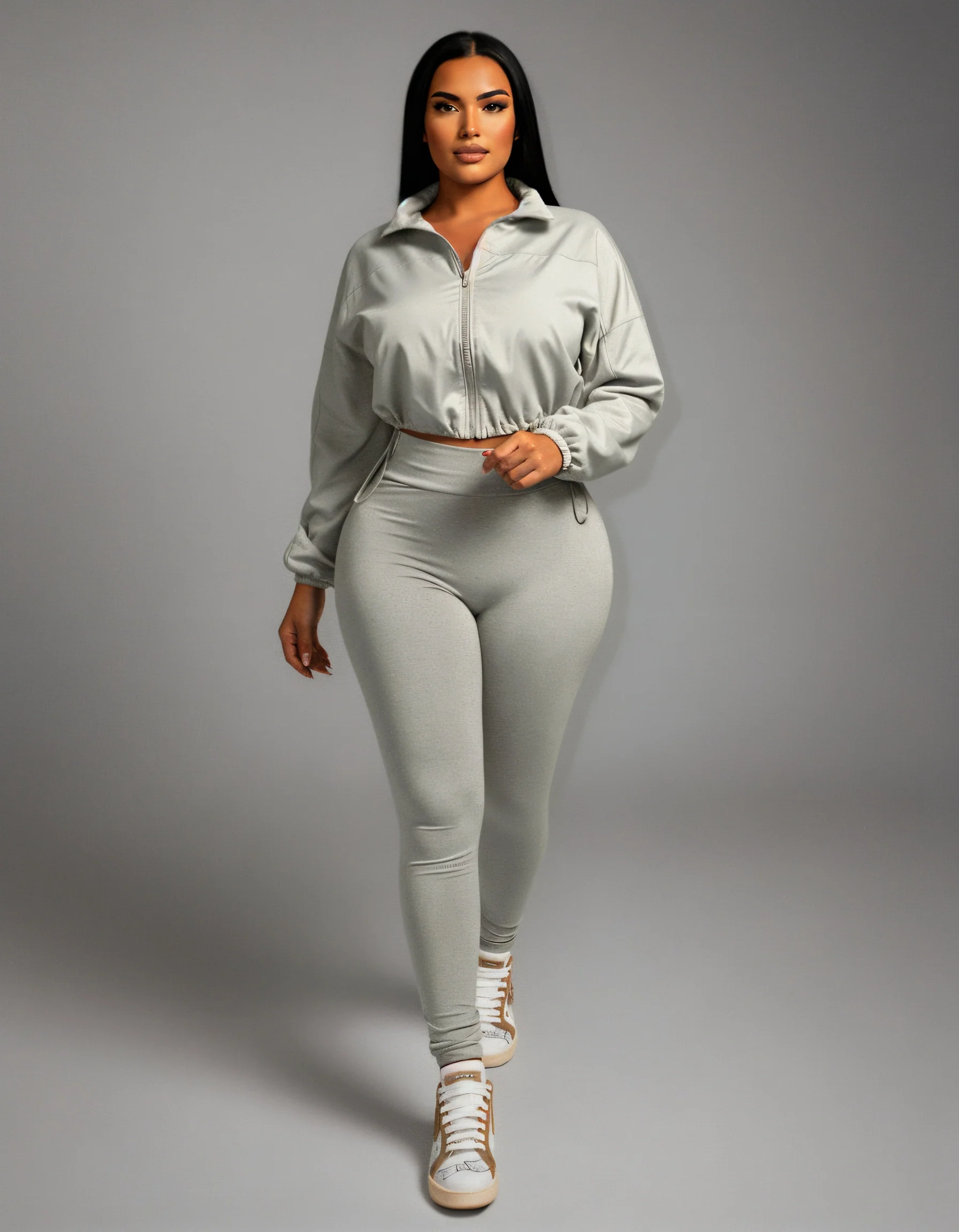 TATUM Cropped Zip Up Jacket & Leggings Set - Image 17