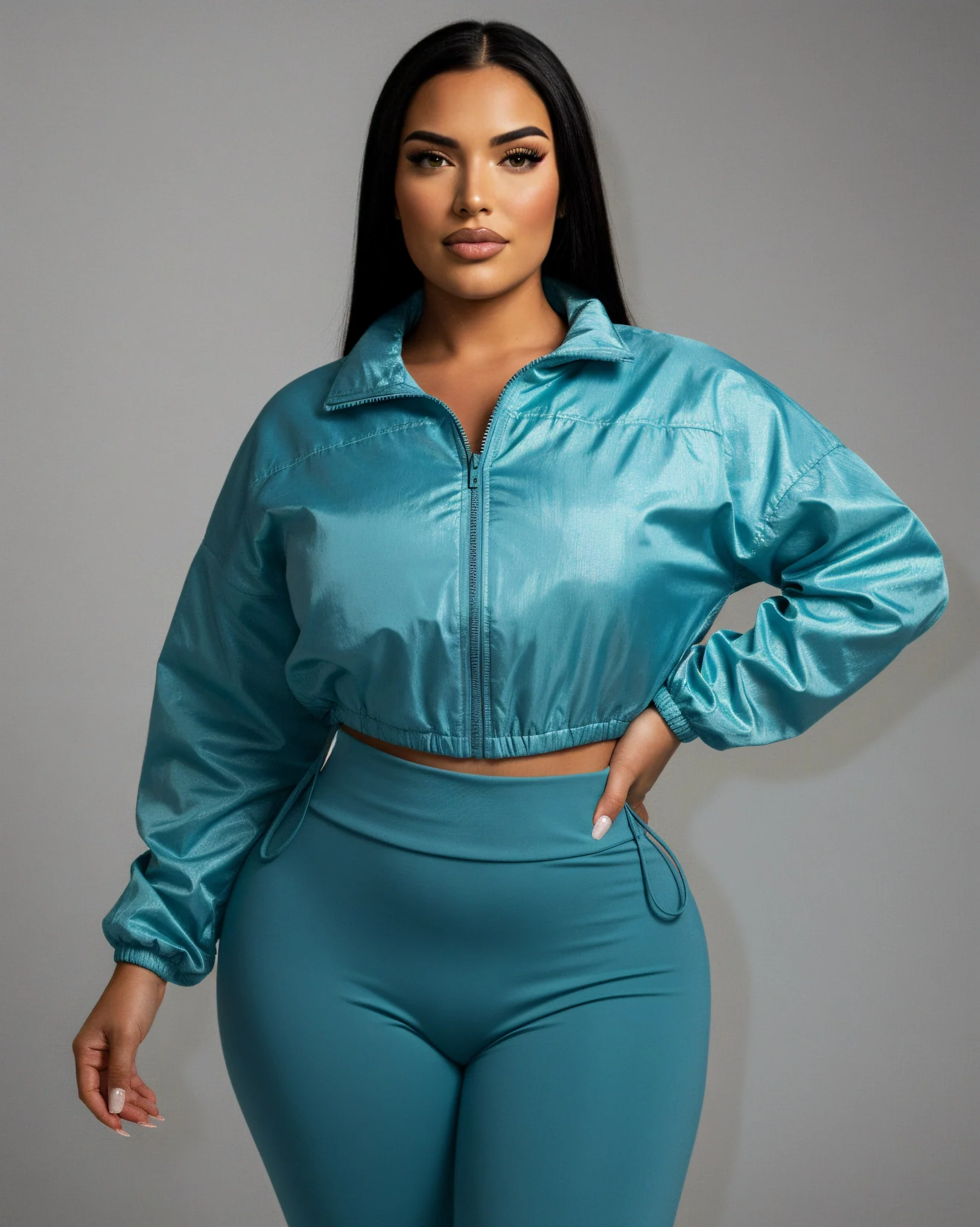 TATUM Cropped Zip Up Jacket & Leggings Set - Image 22