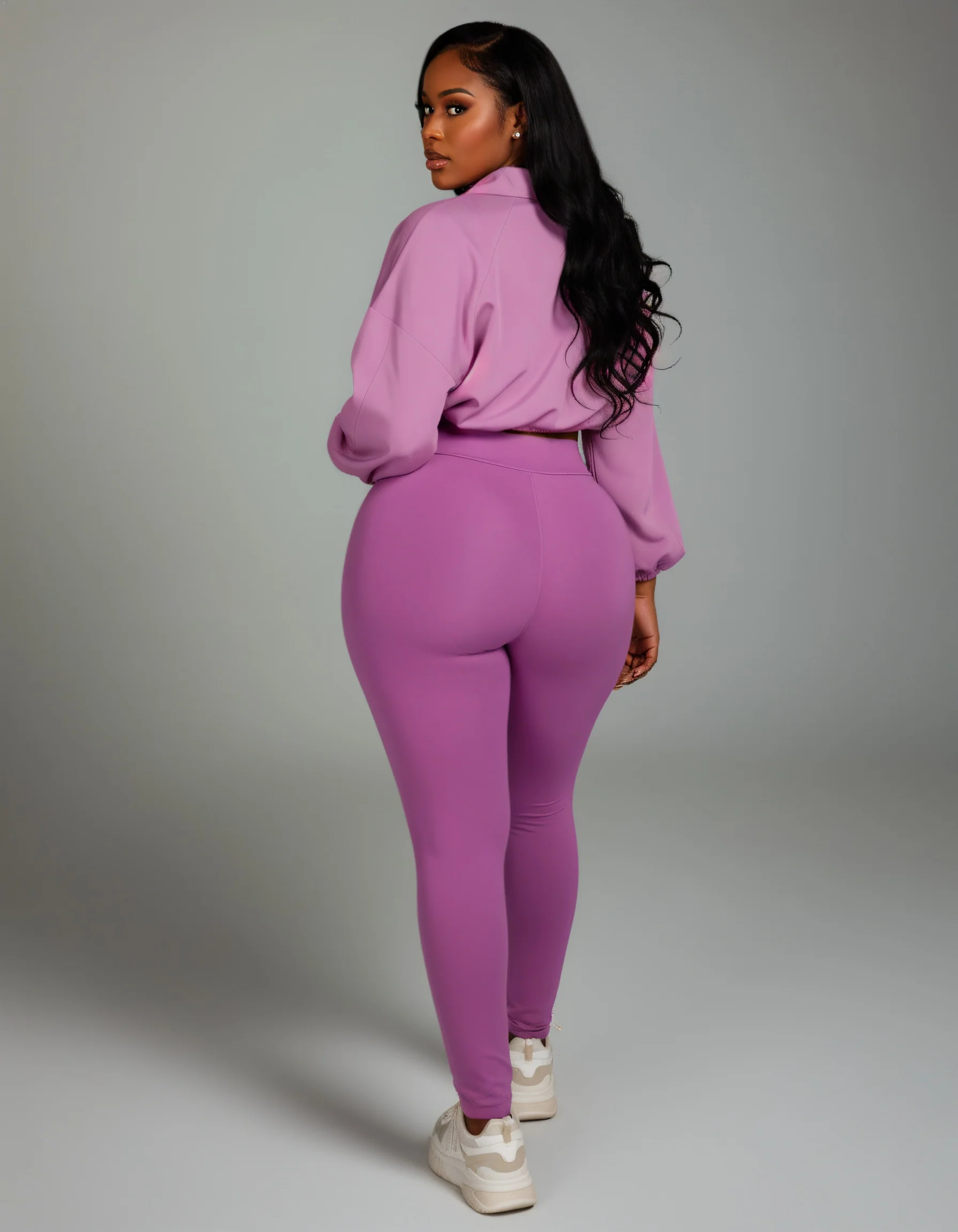 TATUM Cropped Zip Up Jacket & Leggings Set - Image 4