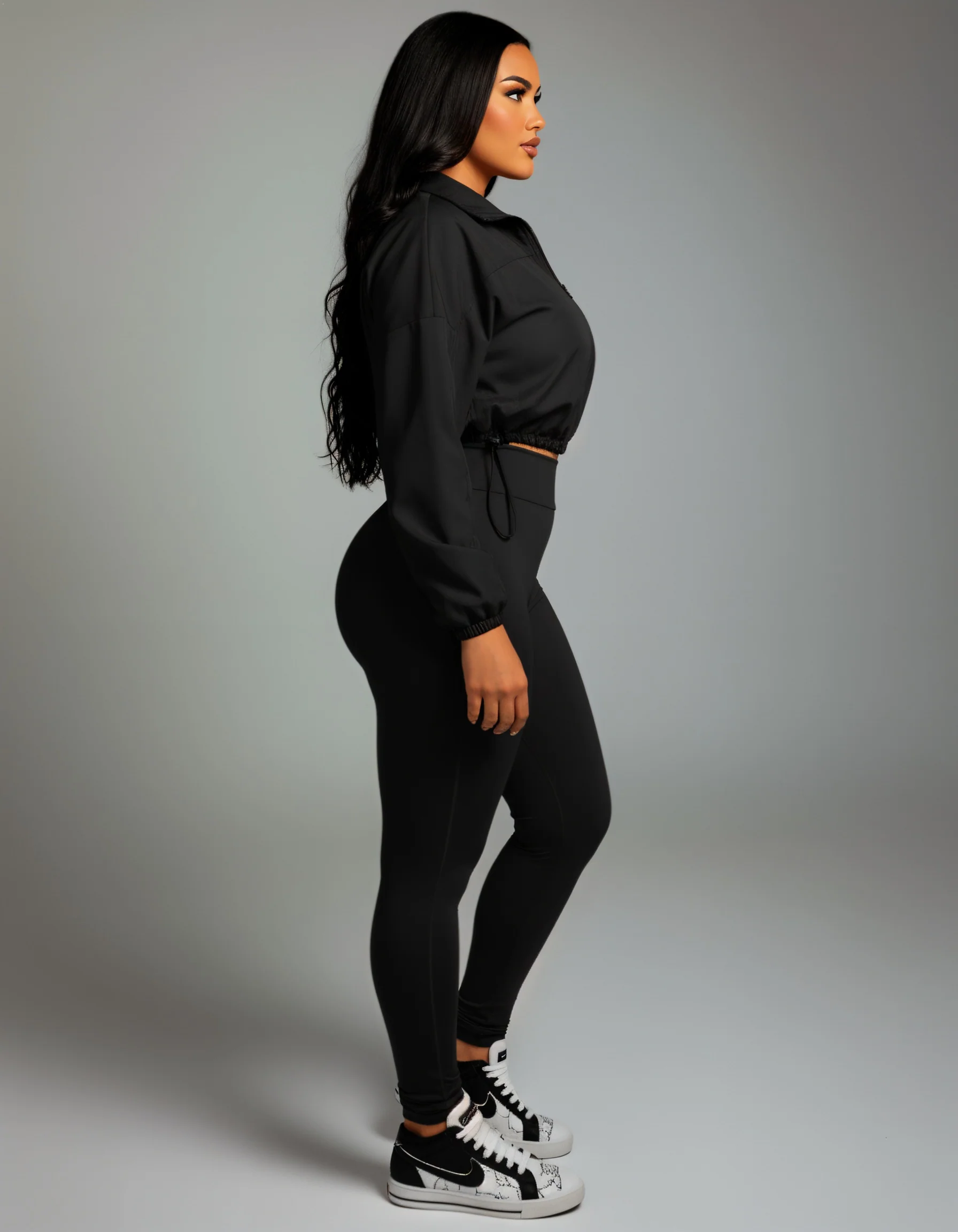 TATUM Cropped Zip Up Jacket & Leggings Set - Image 7