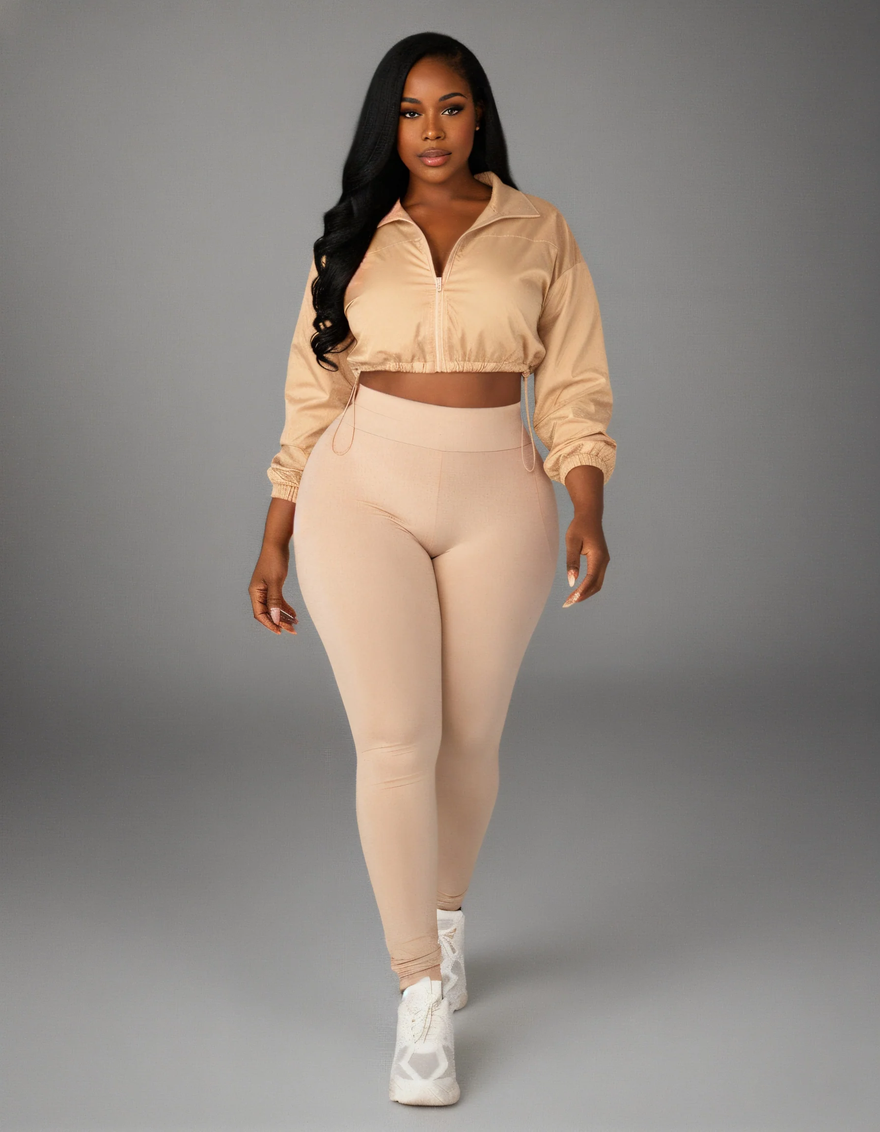 TATUM Cropped Zip Up Jacket & Leggings Set - Image 9