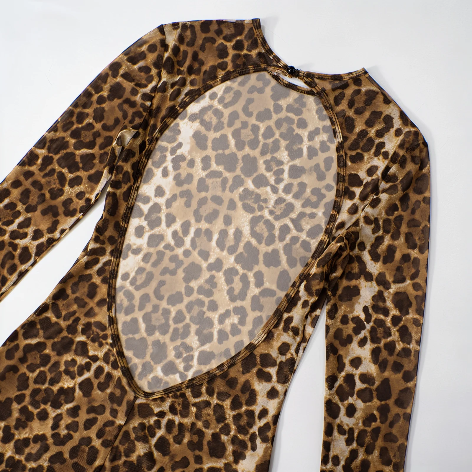 TIRZA Mesh Leopard Print Playsuit - Image 10