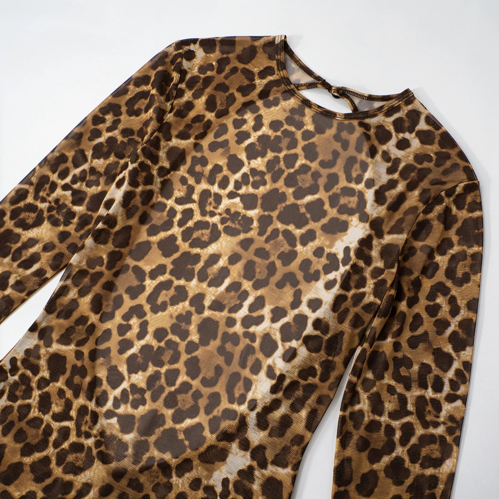 TIRZA Mesh Leopard Print Playsuit - Image 9
