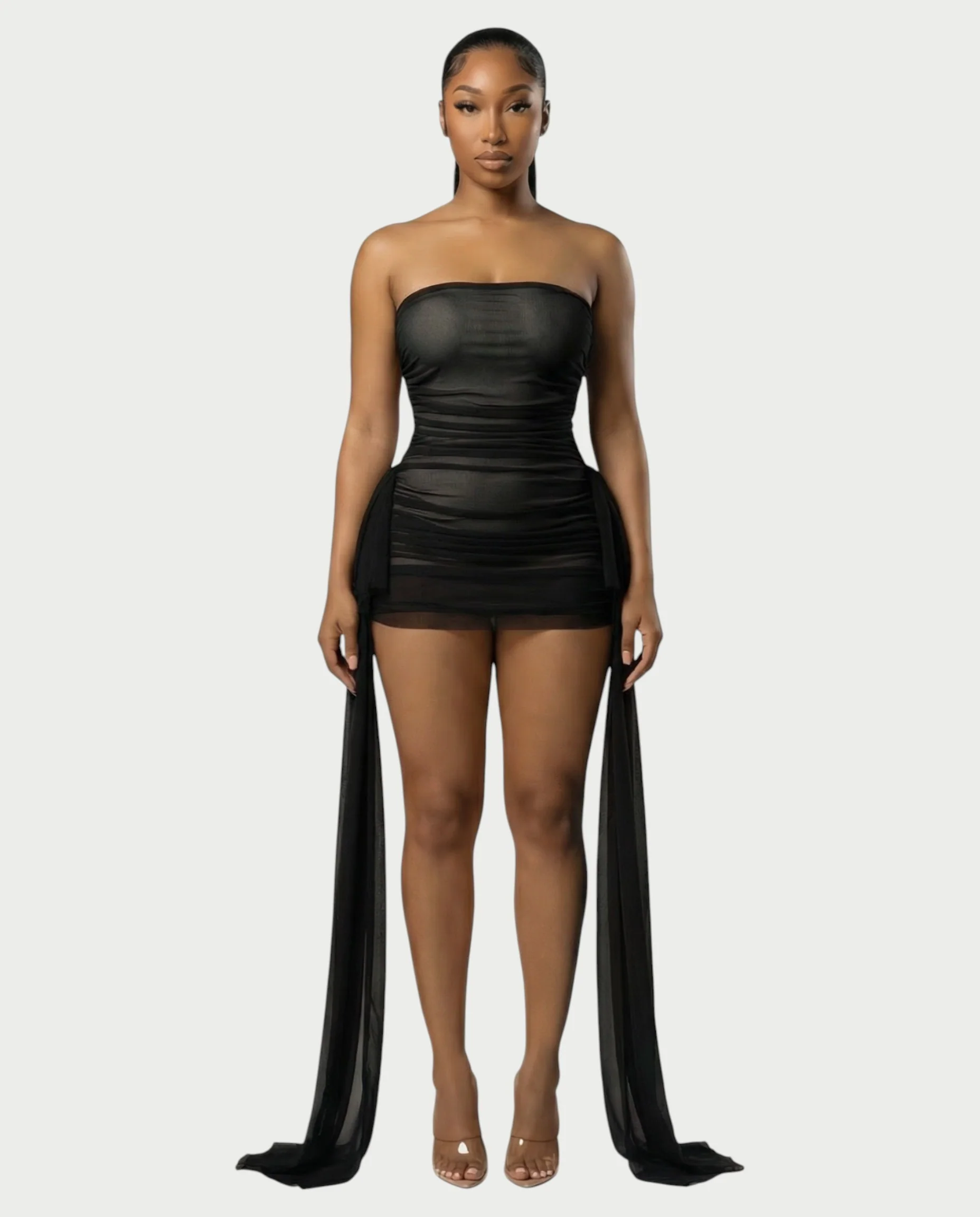 URES Drape Mini Dress - Image 11