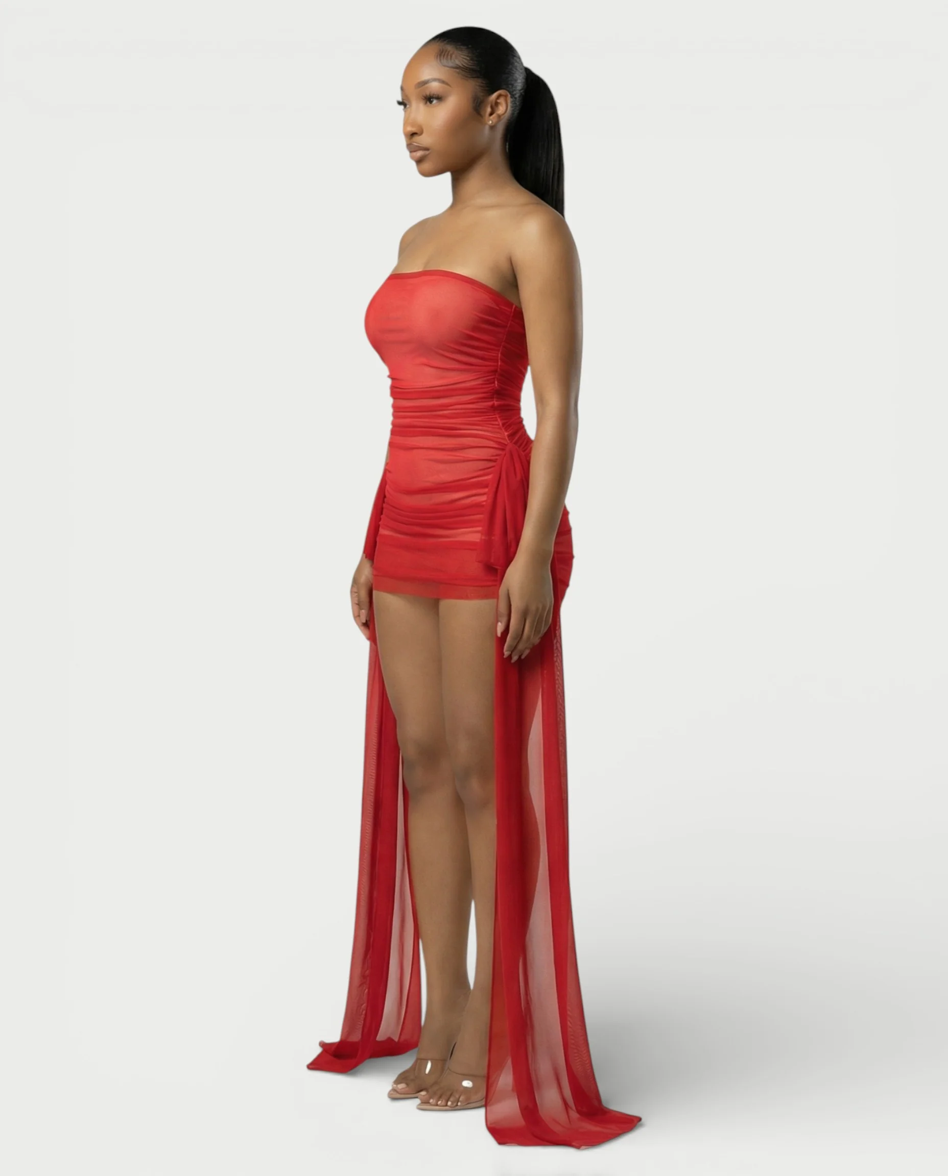 URES Drape Mini Dress - Image 3