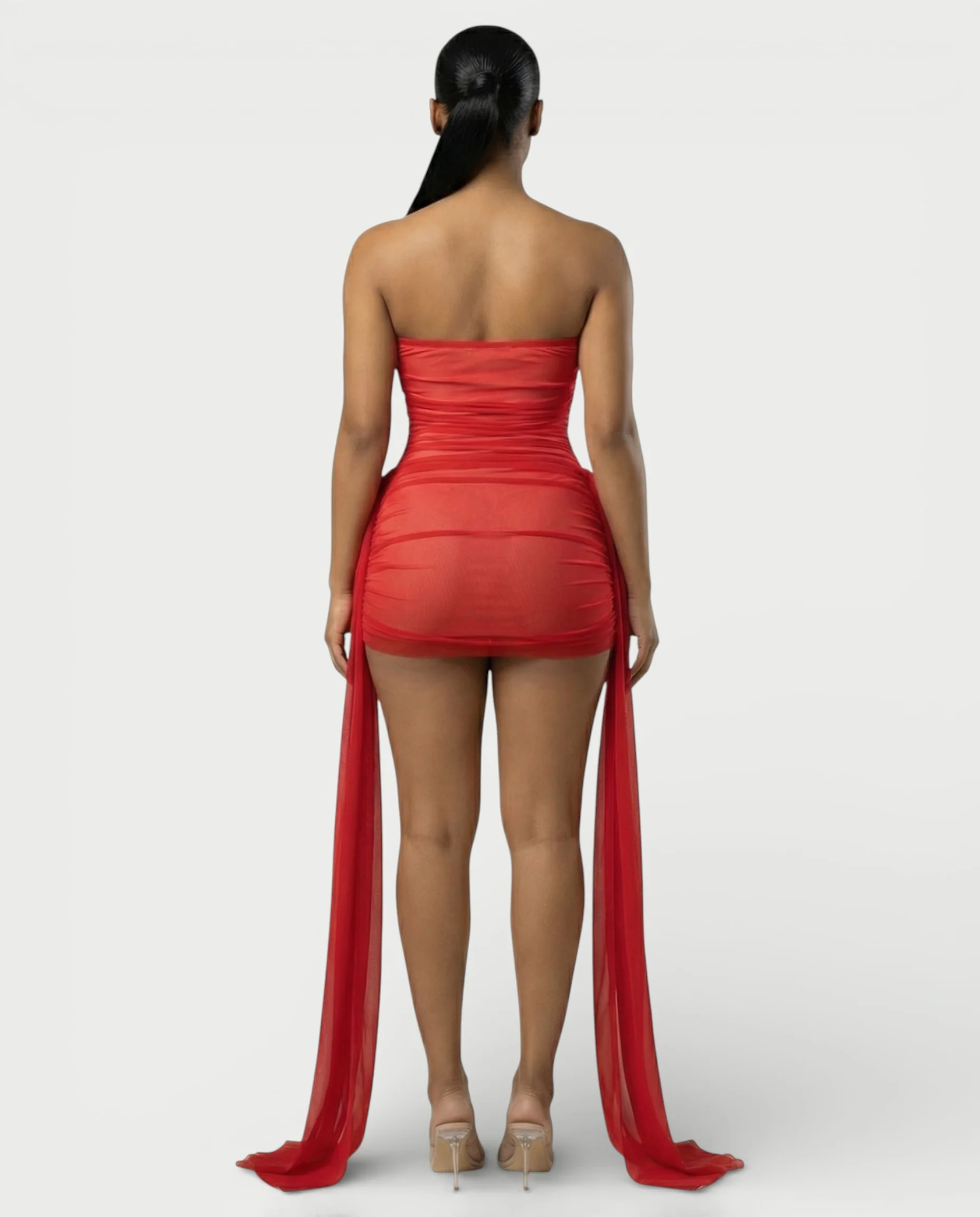URES Drape Mini Dress - Image 4