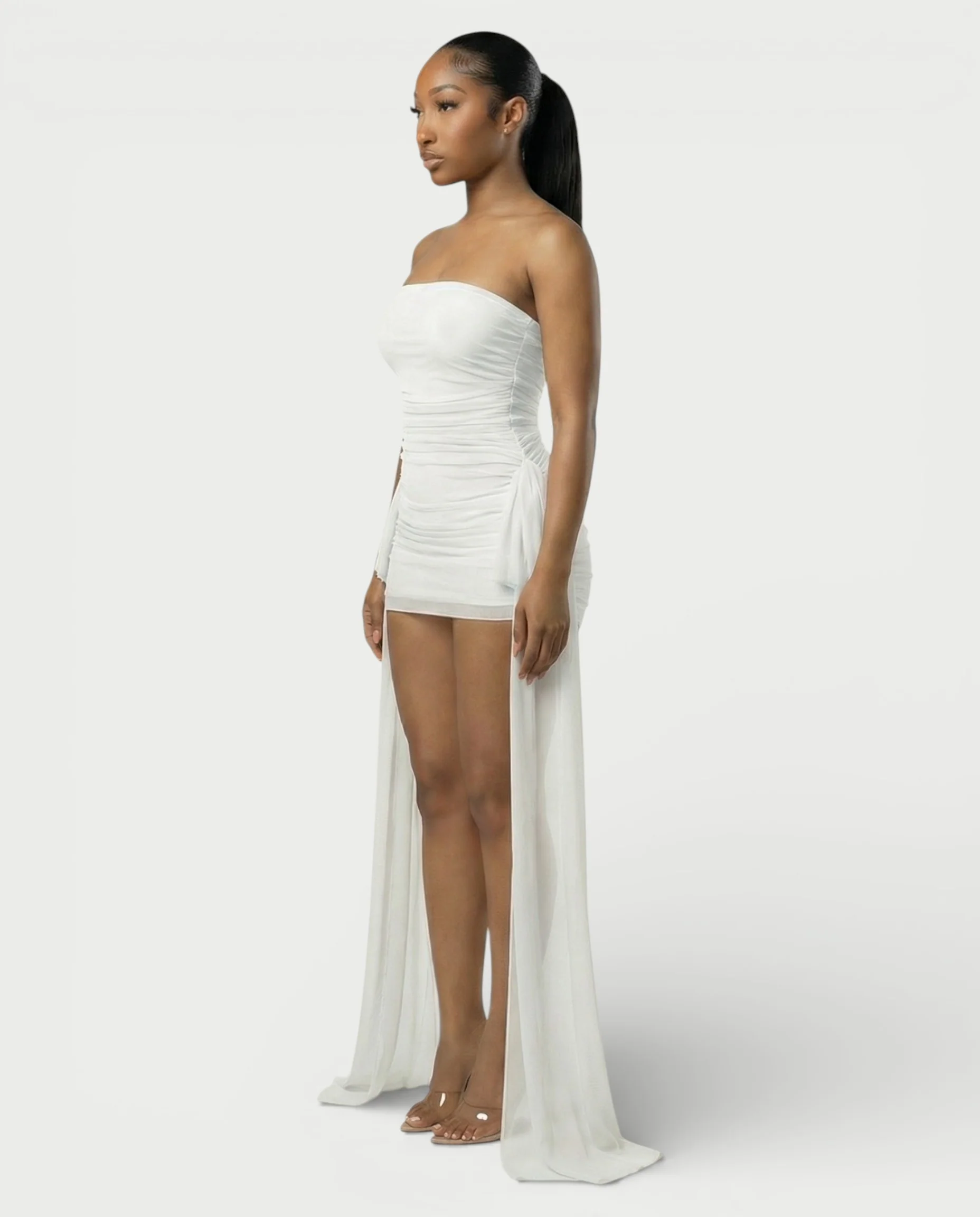 URES Drape Mini Dress - Image 8