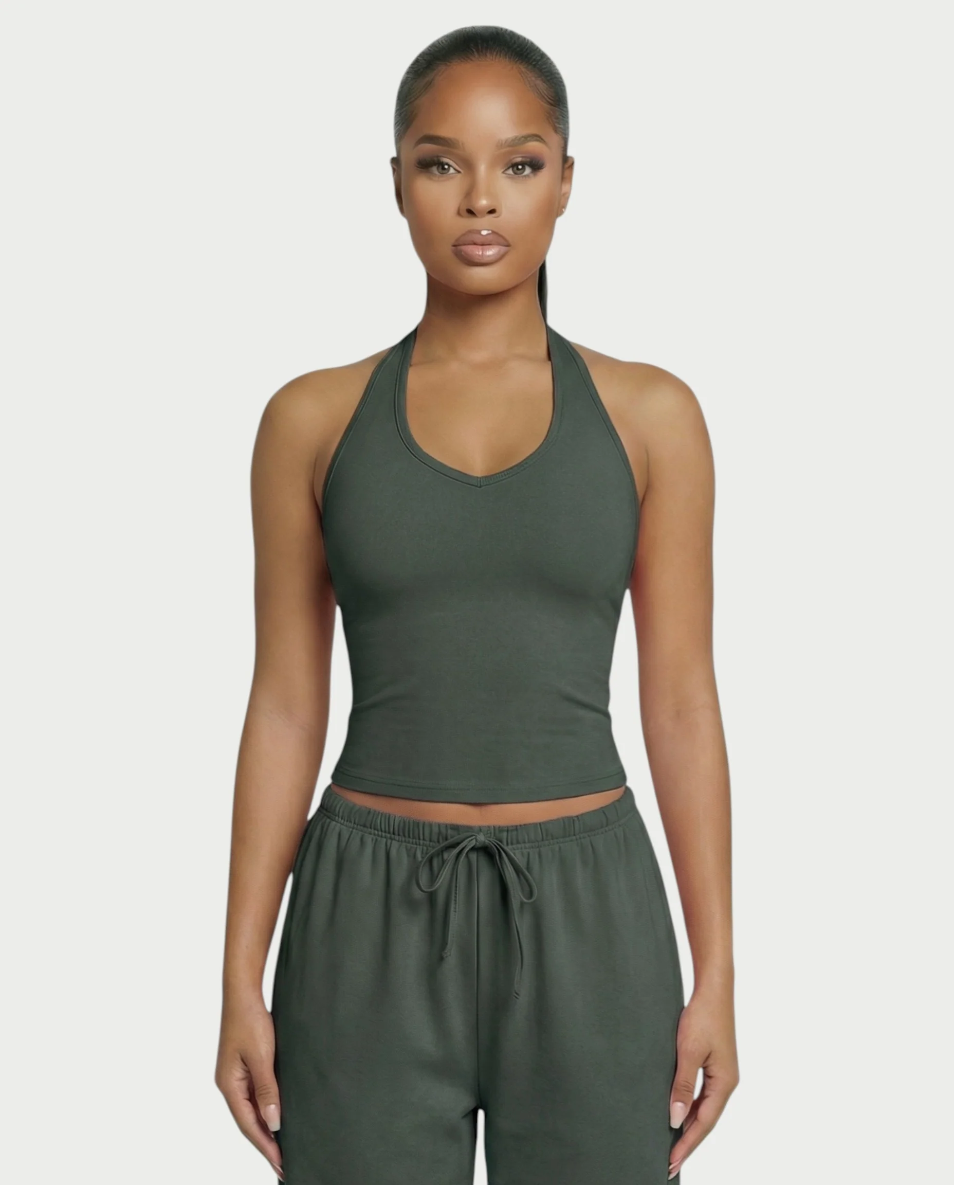 V-Neck Halter Crop Top - Image 21