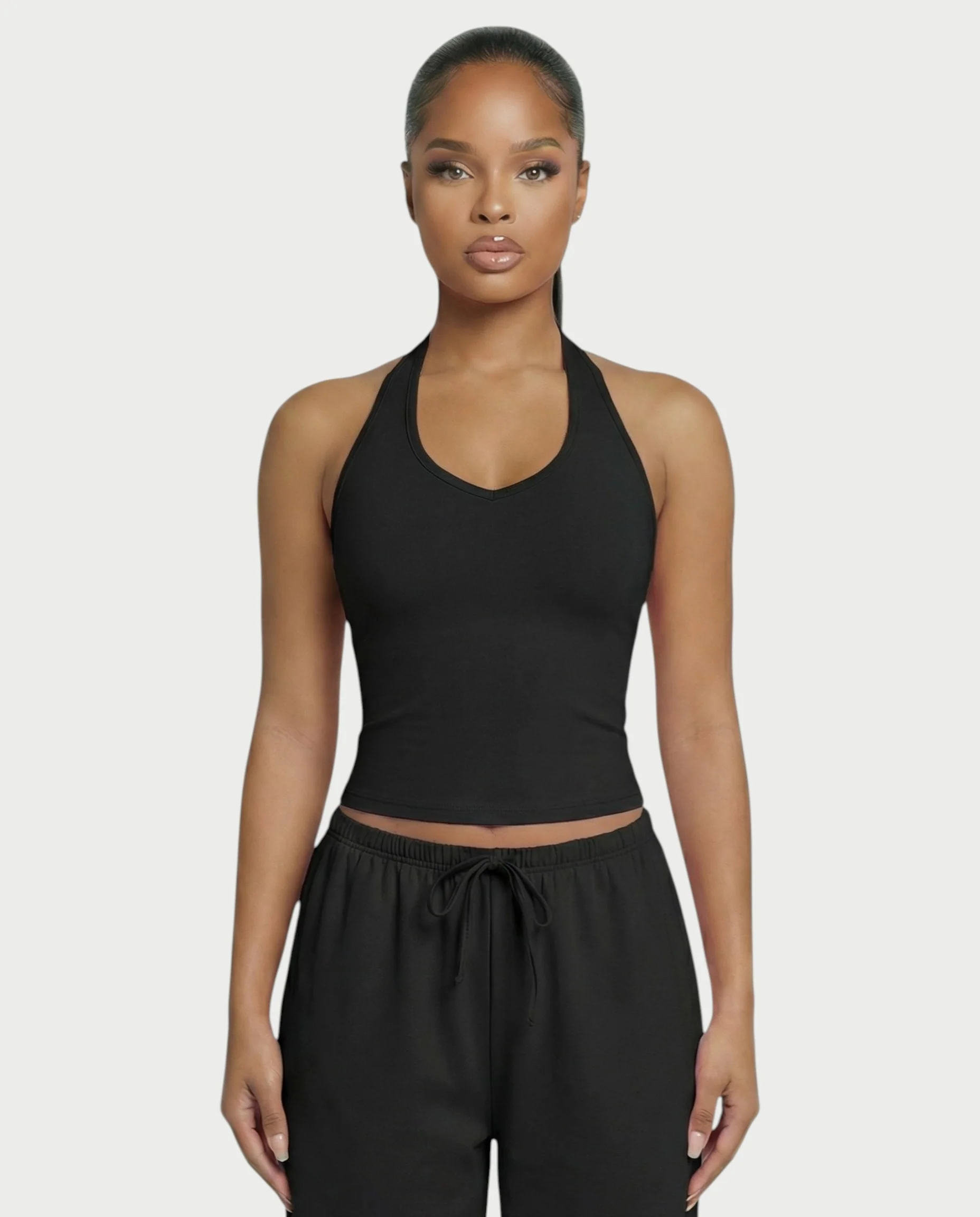 V-Neck Halter Crop Top - Image 25