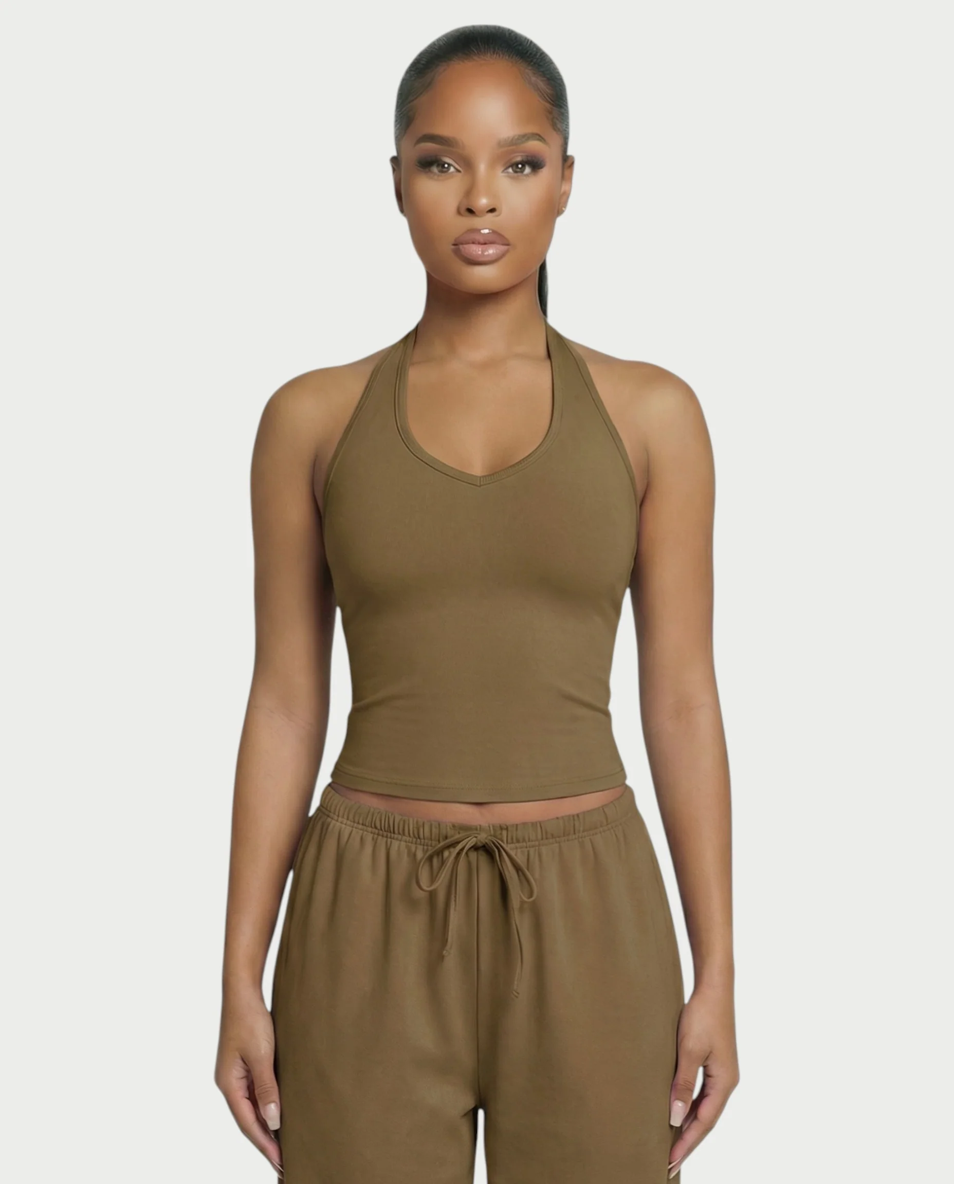 V-Neck Halter Crop Top - Image 29