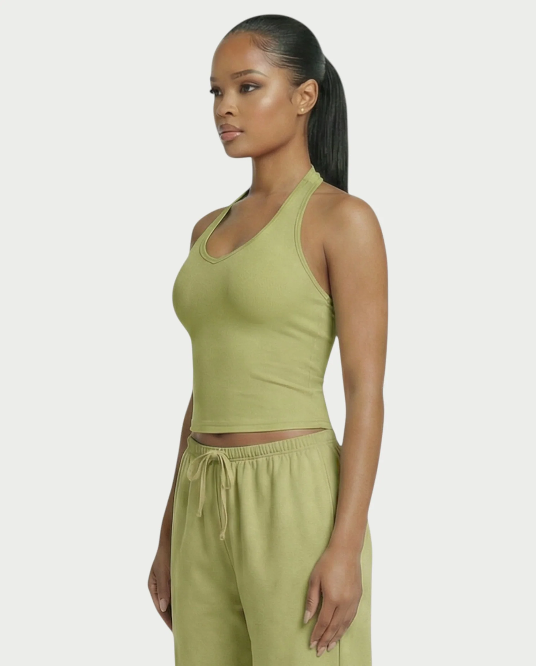V-Neck Halter Crop Top - Image 3