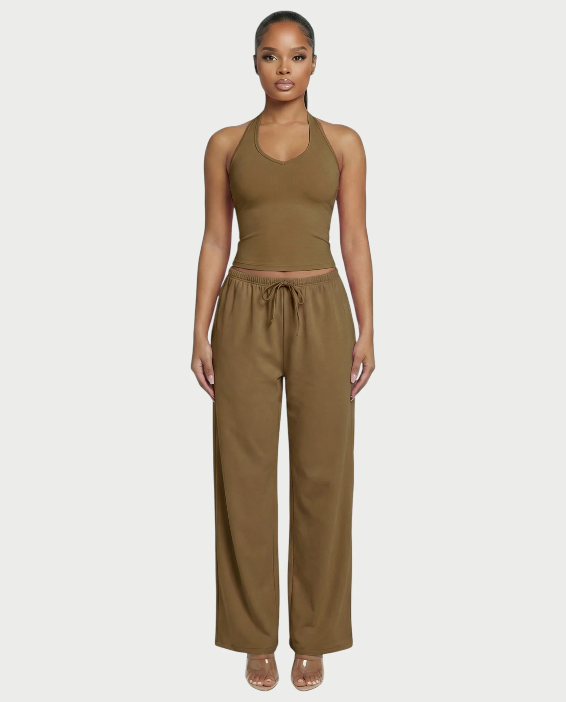 V-Neck Halter Crop Top - Image 32