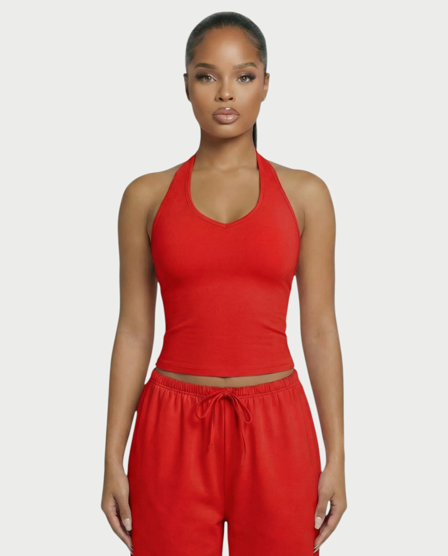 V-Neck Halter Crop Top - Image 33