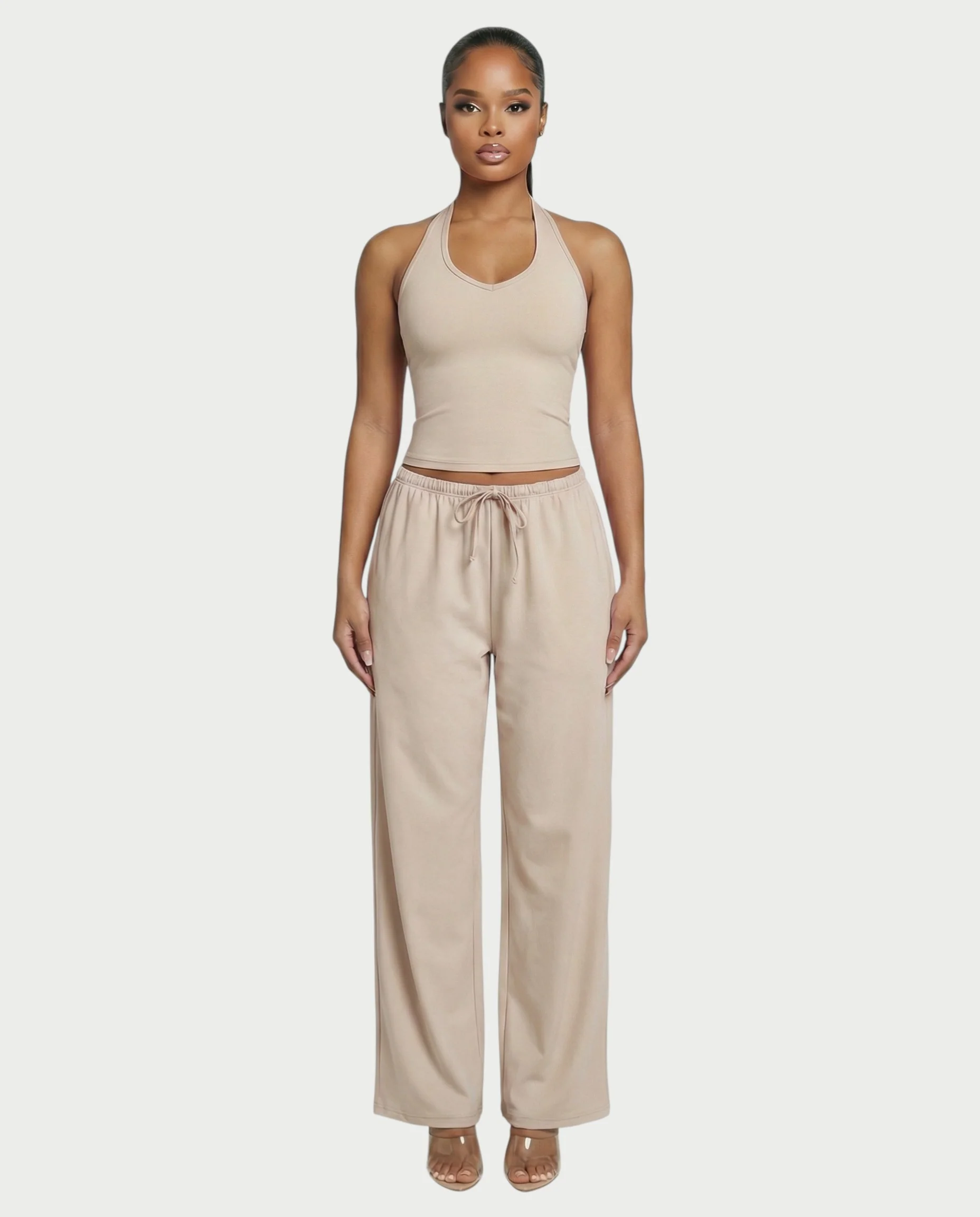 V-Neck Halter Crop Top - Image 40