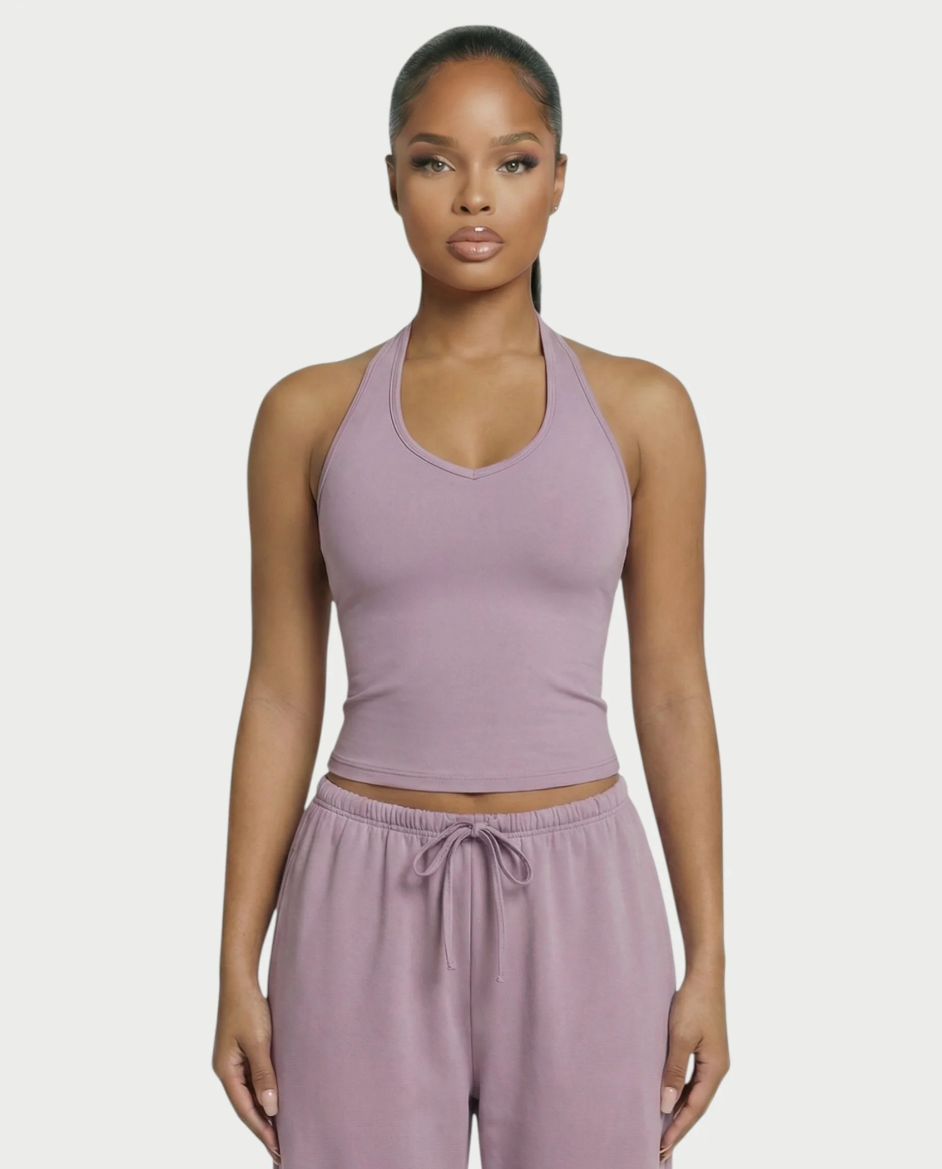 V-Neck Halter Crop Top - Image 9