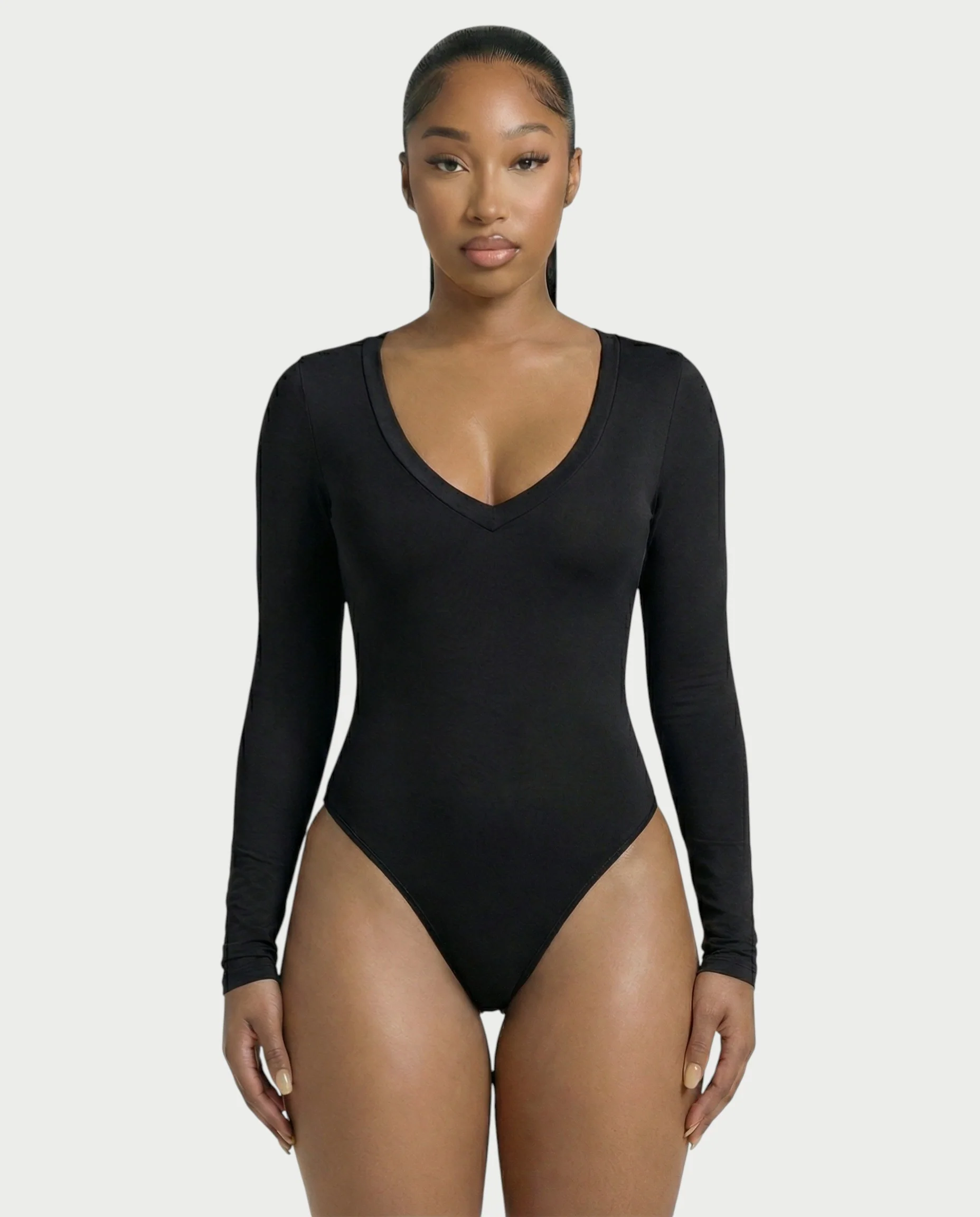 V-Neck Long Sleeve Bodysuit - Image 11