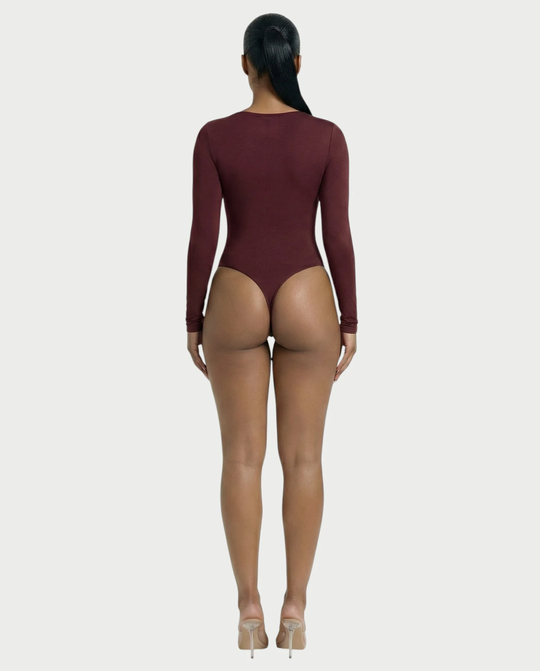 V-Neck Long Sleeve Bodysuit - Image 5