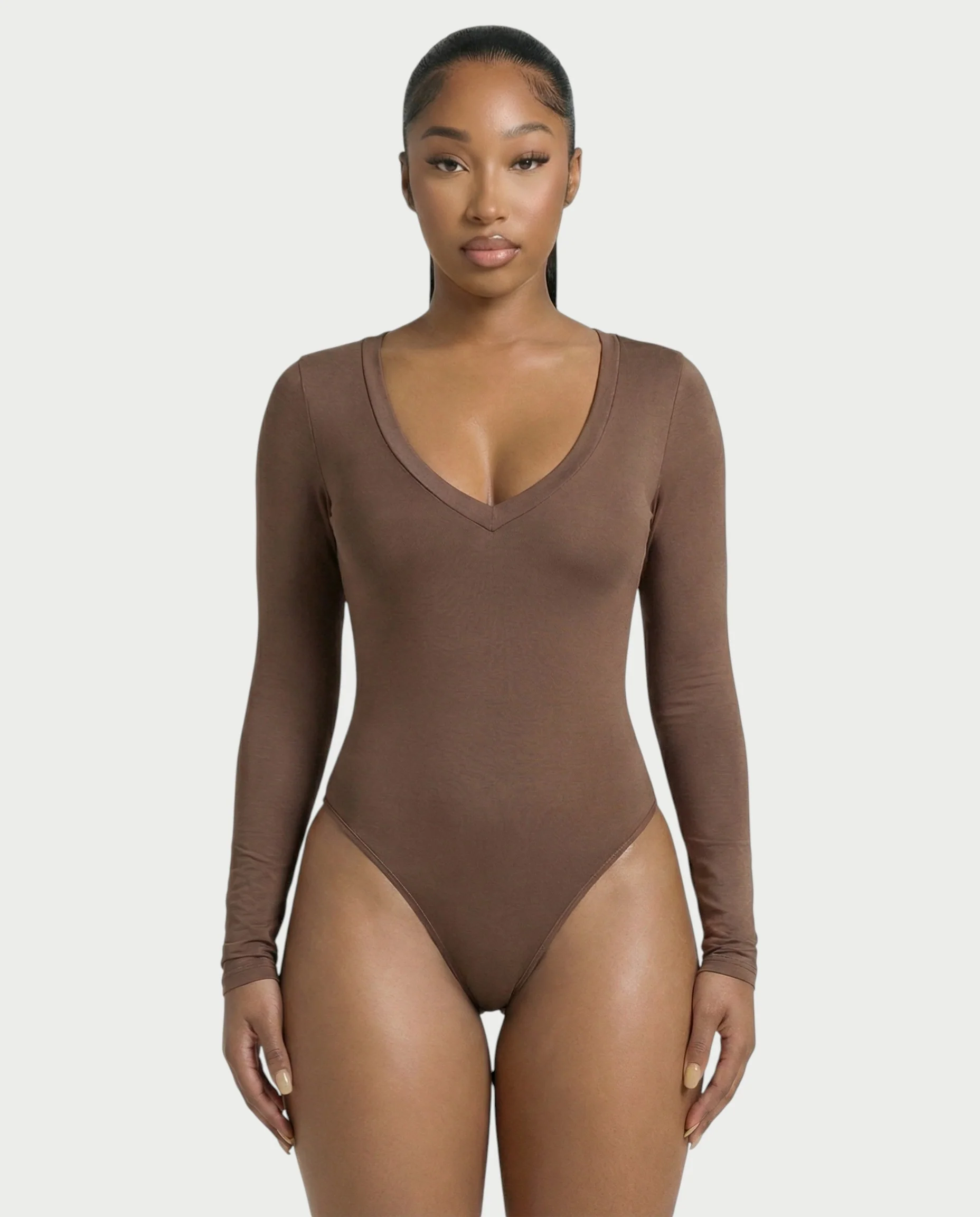 V-Neck Long Sleeve Bodysuit - Image 6