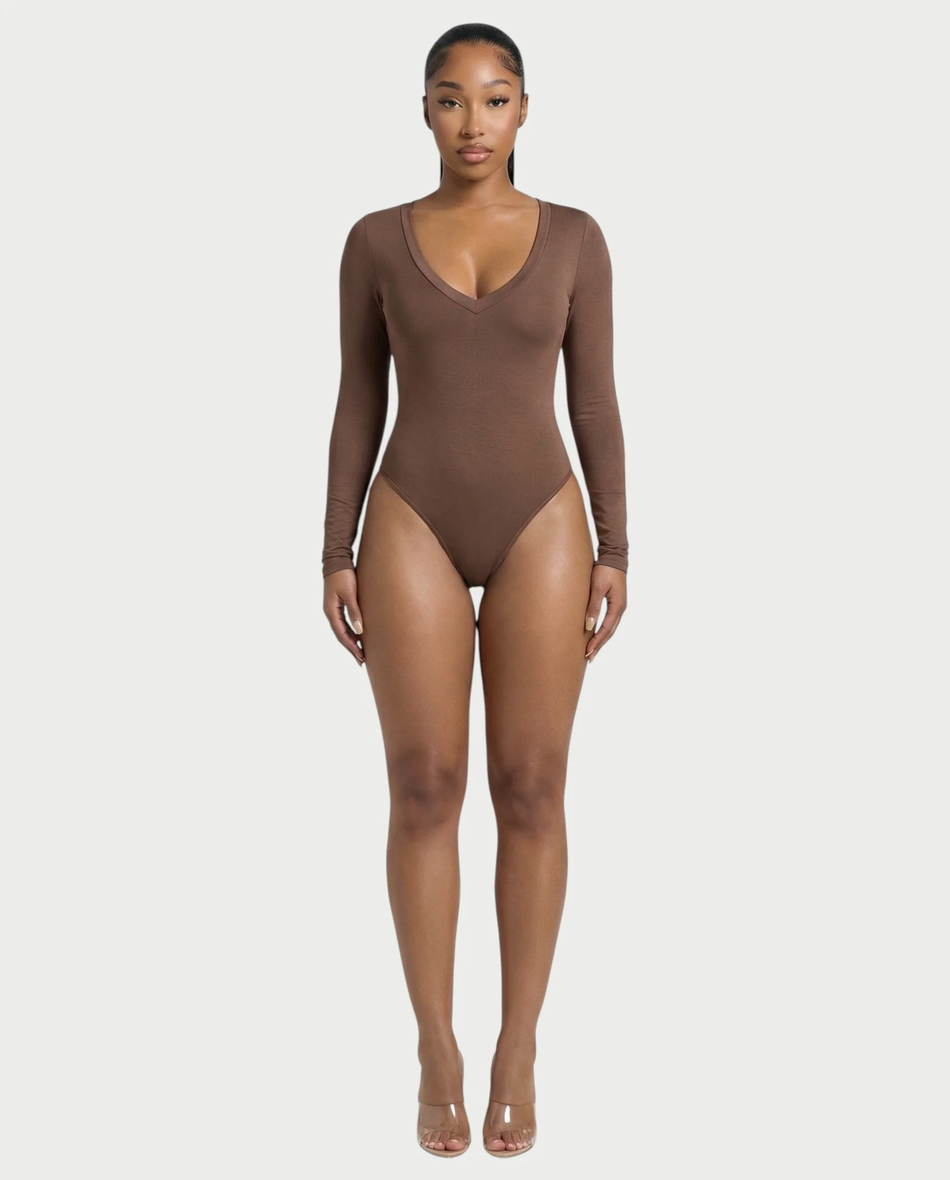 V-Neck Long Sleeve Bodysuit - Image 9