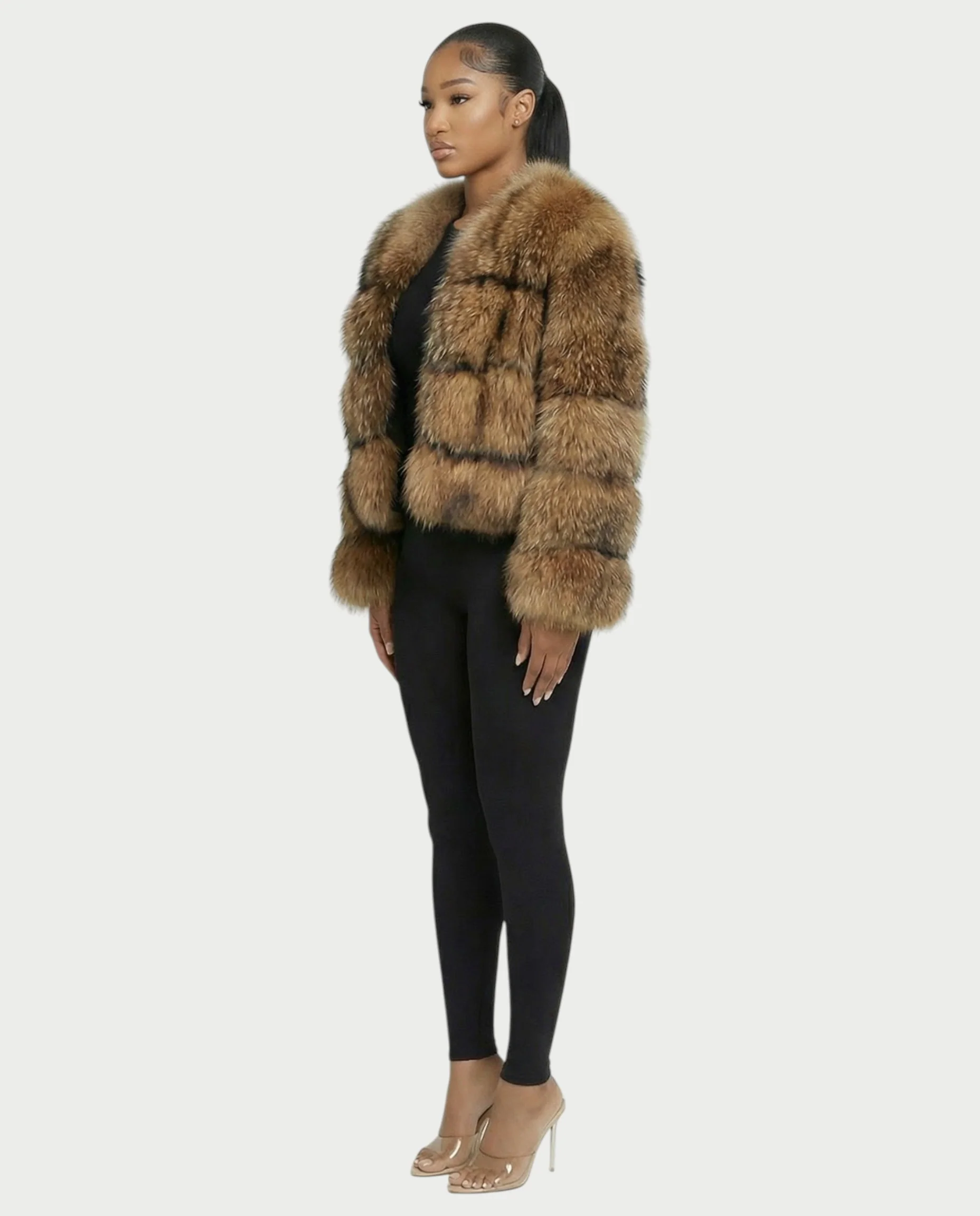 VIXA Real Racoon Fur Jacket - Image 3