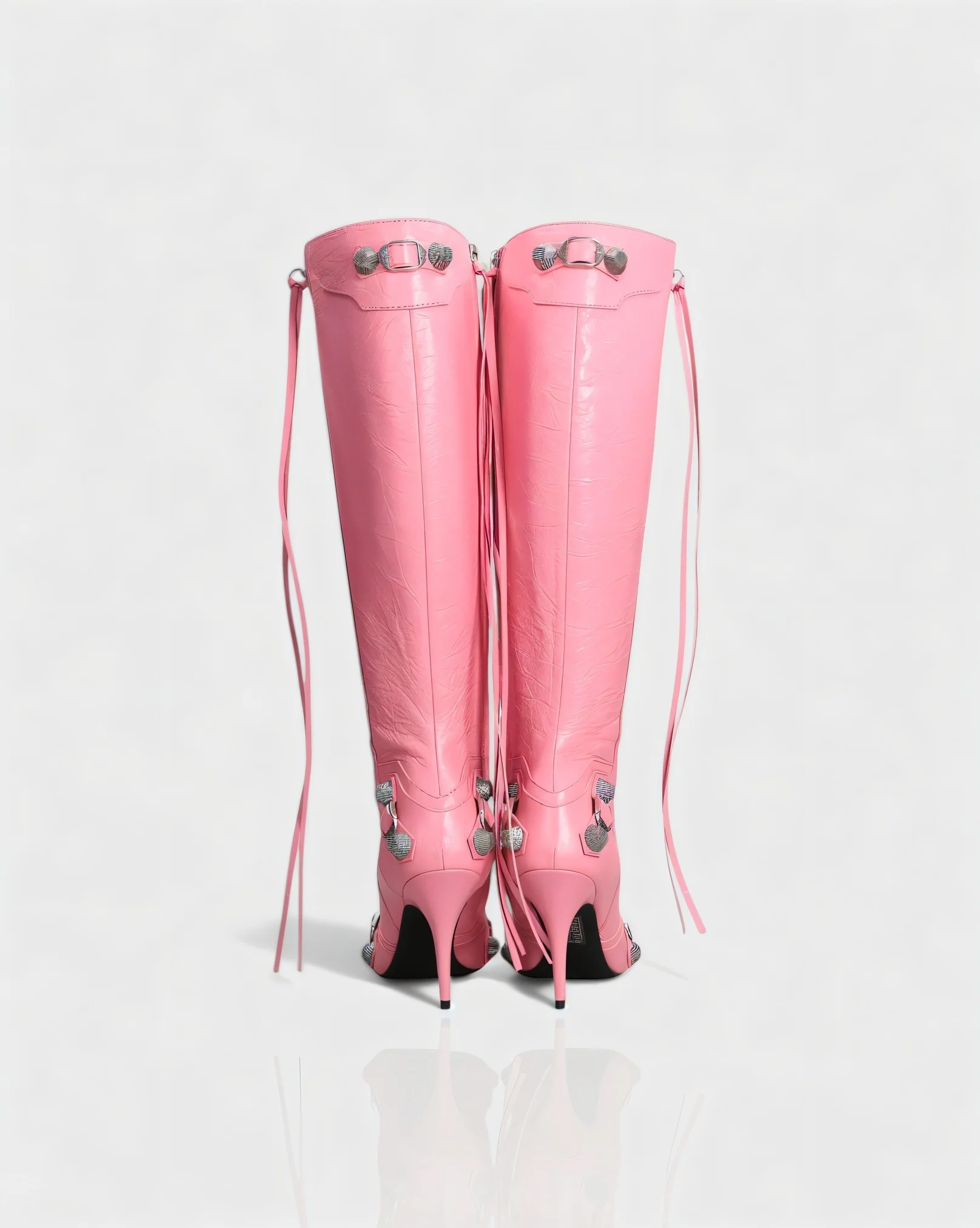 WENA Studded Pointed Toe Knee-High Boots - Image 12