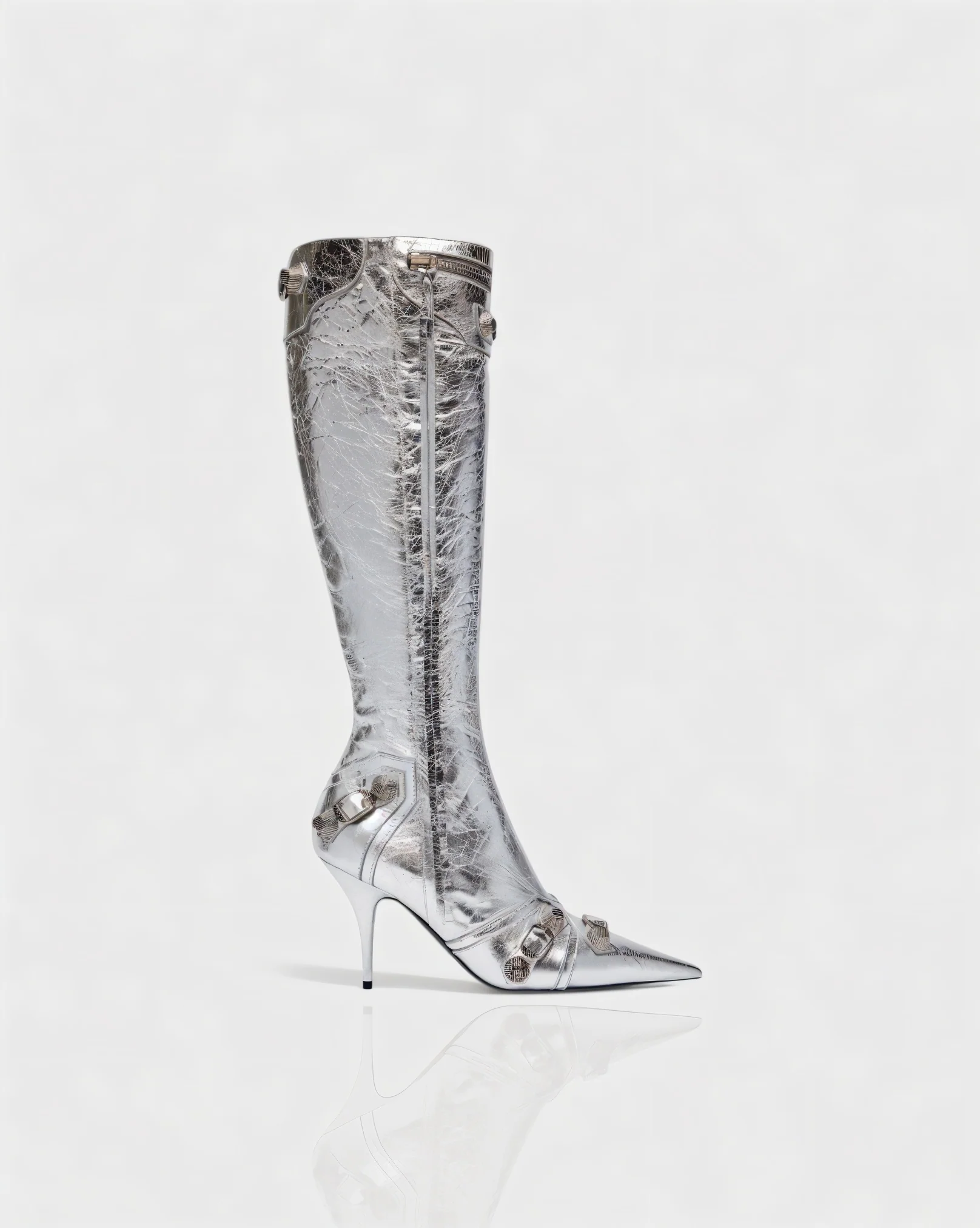 WENA Studded Pointed Toe Knee-High Boots - Image 18