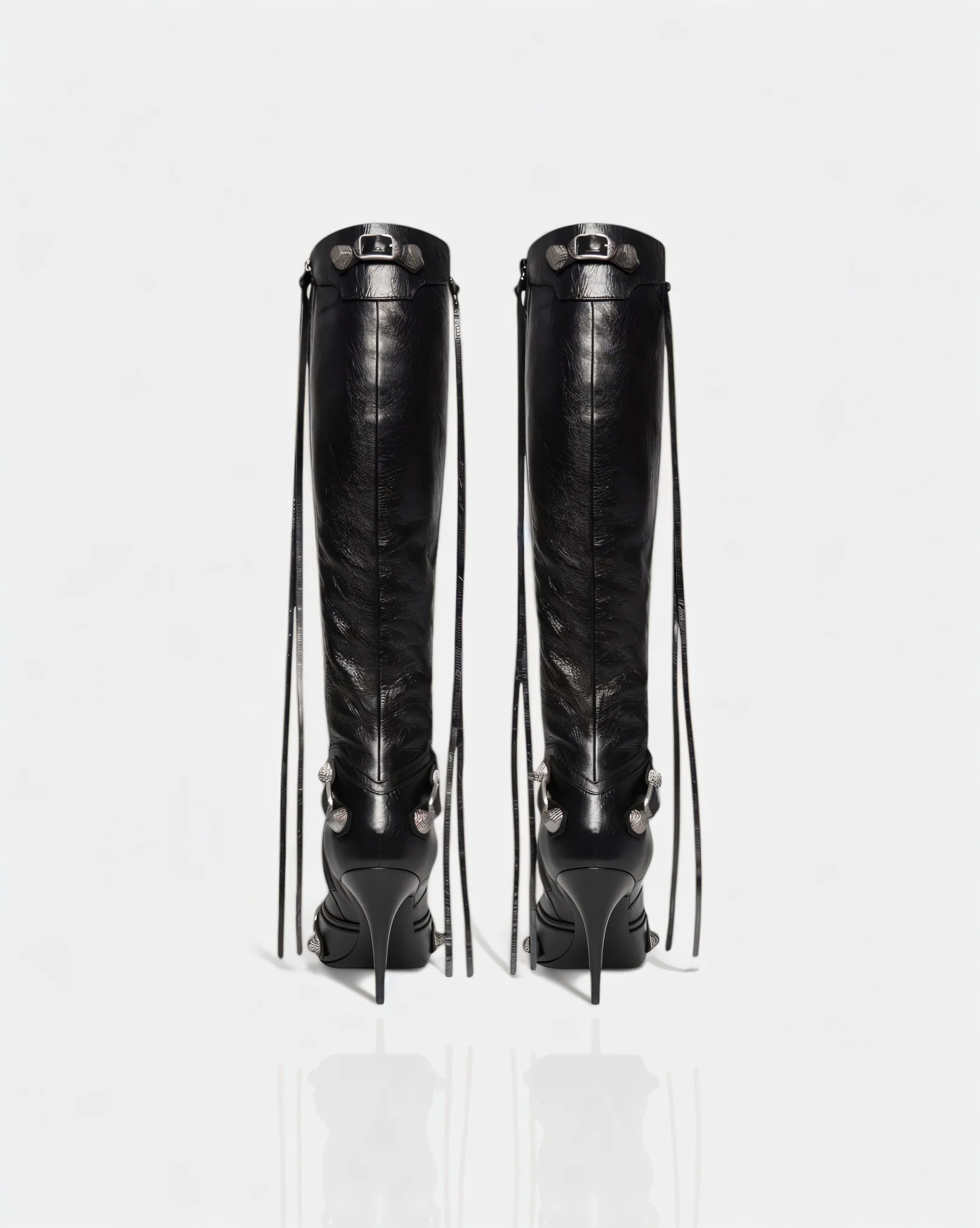 WENA Studded Pointed Toe Knee-High Boots - Image 4