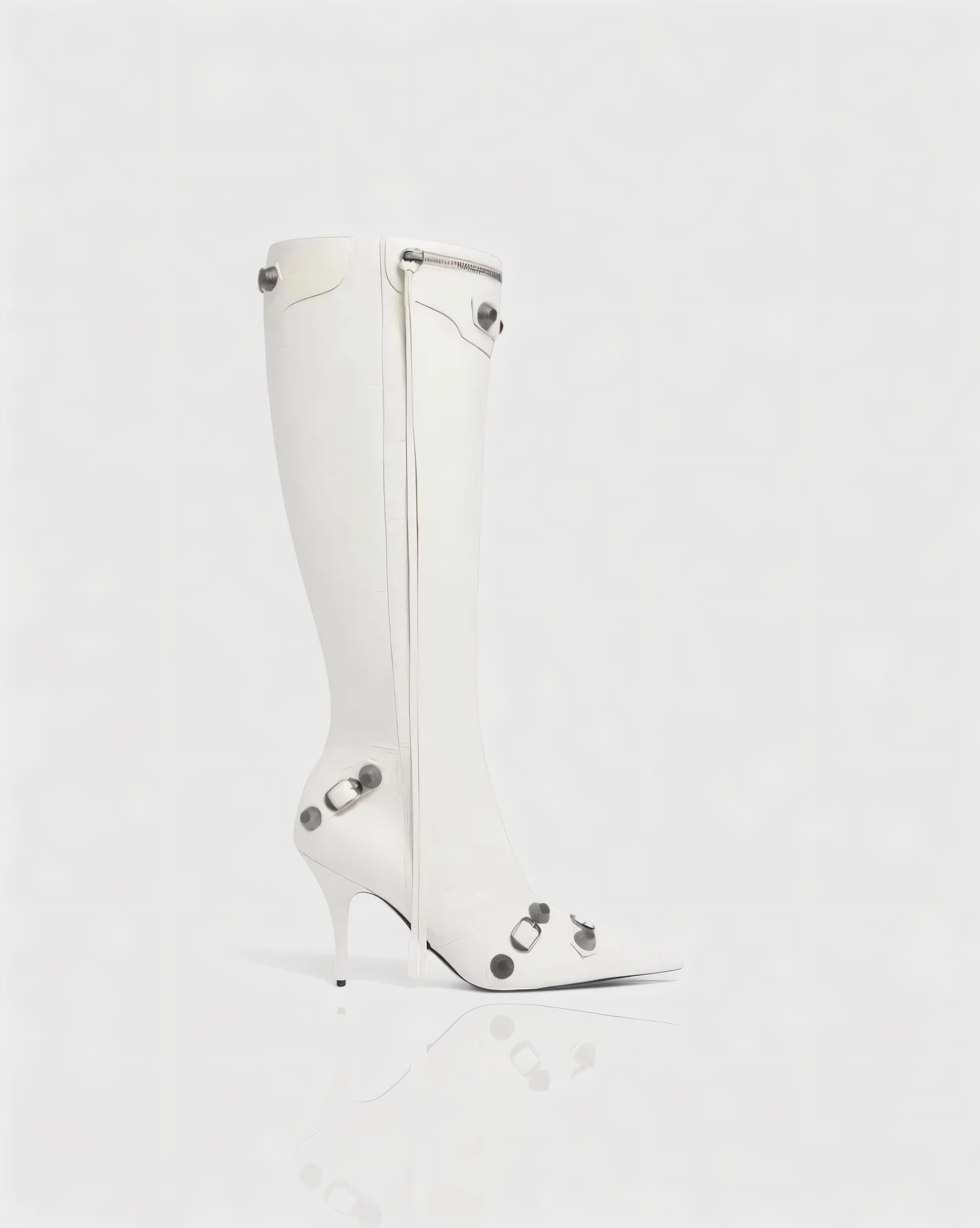 WENA Studded Pointed Toe Knee-High Boots - Image 6