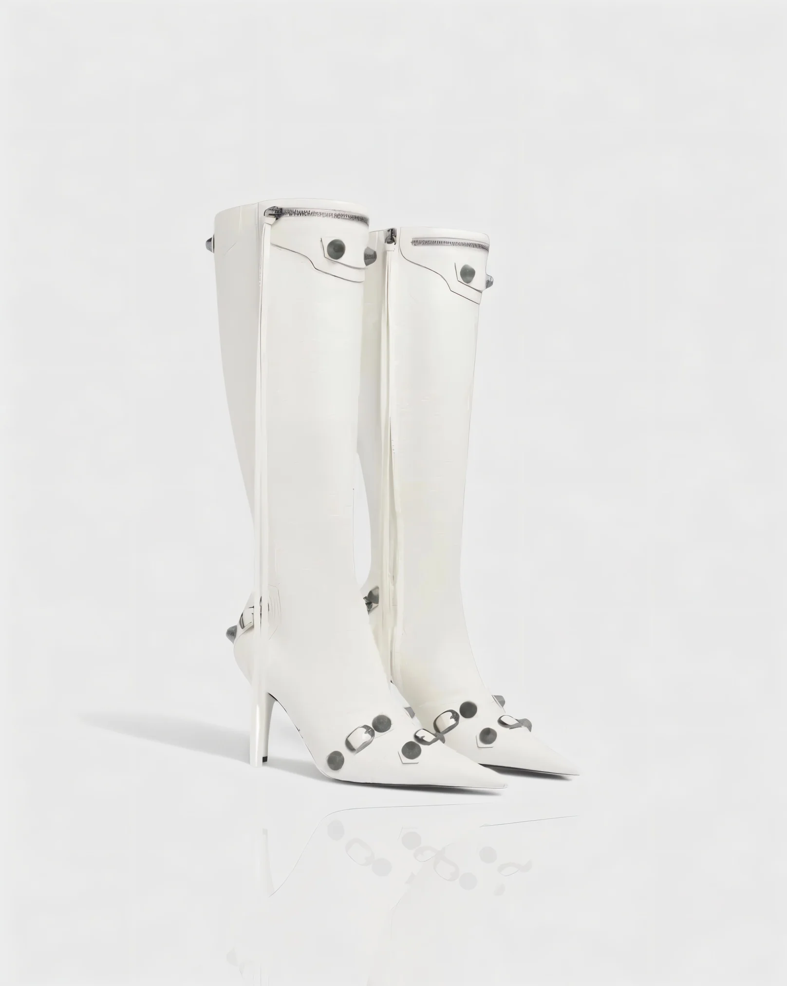 WENA Studded Pointed Toe Knee-High Boots - Image 7