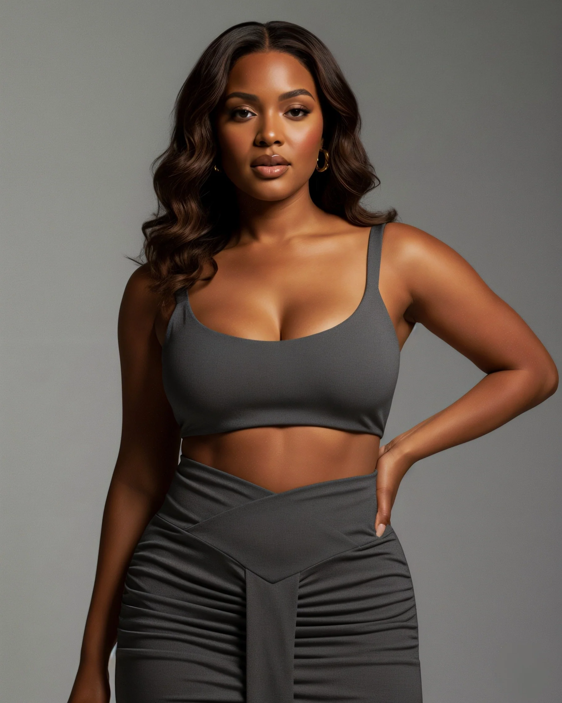 ZELLA Ruched High-Waist Draped Maxi Skirt - Image 10