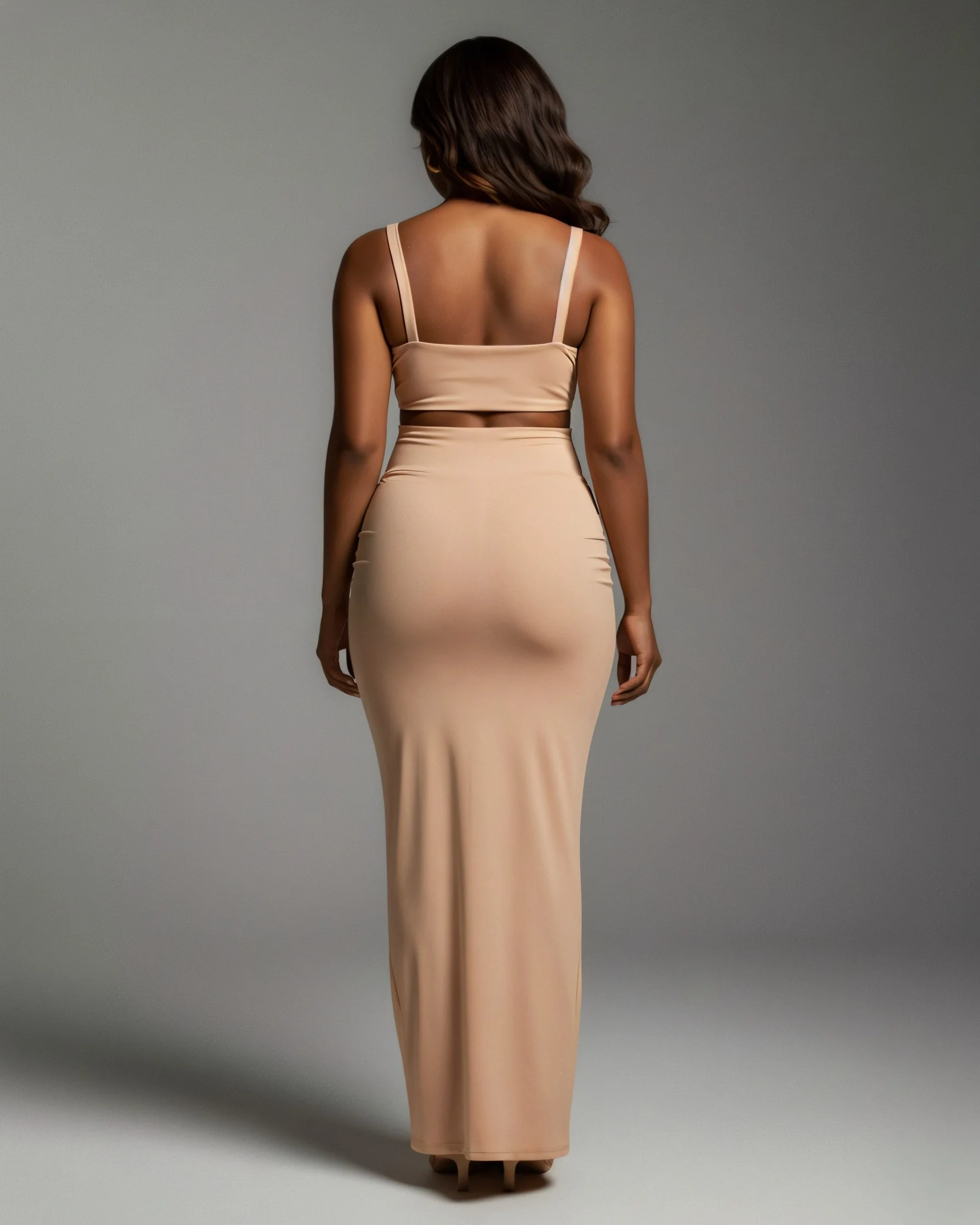 ZELLA Ruched High-Waist Draped Maxi Skirt - Image 8